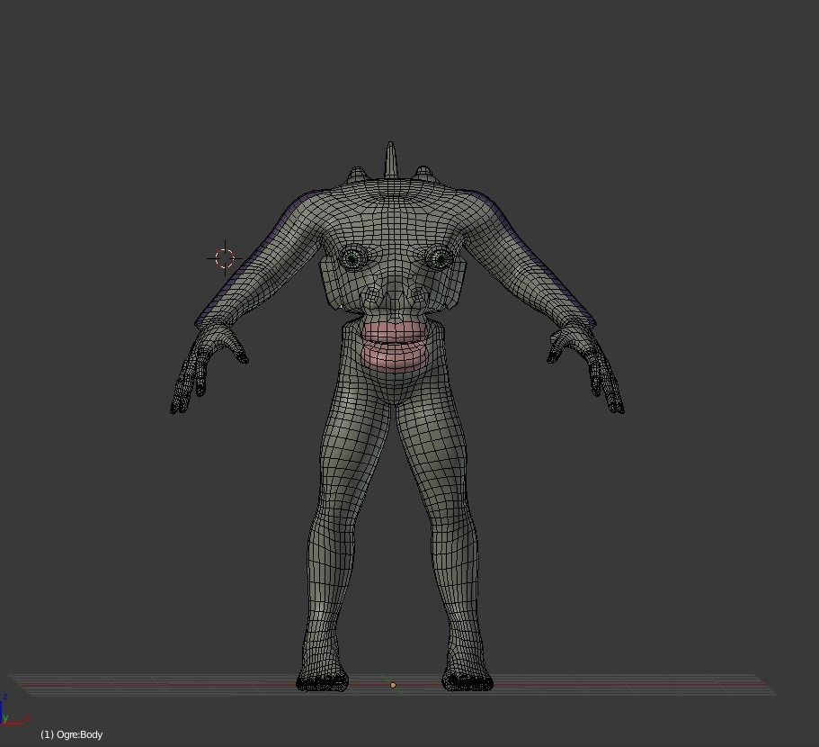 Humanoid AquaCreature BASE MESH Free 3D model_2