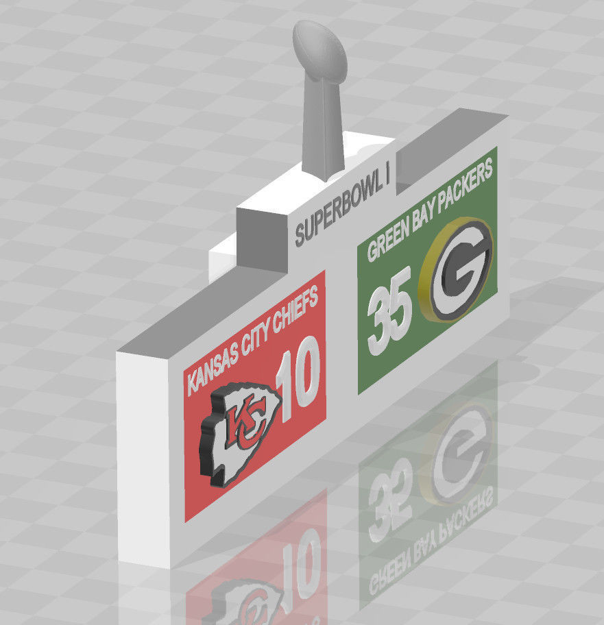 SuperBowl 1 - Kansas City Chiefs x Green Bay Packers 3D print model_3
