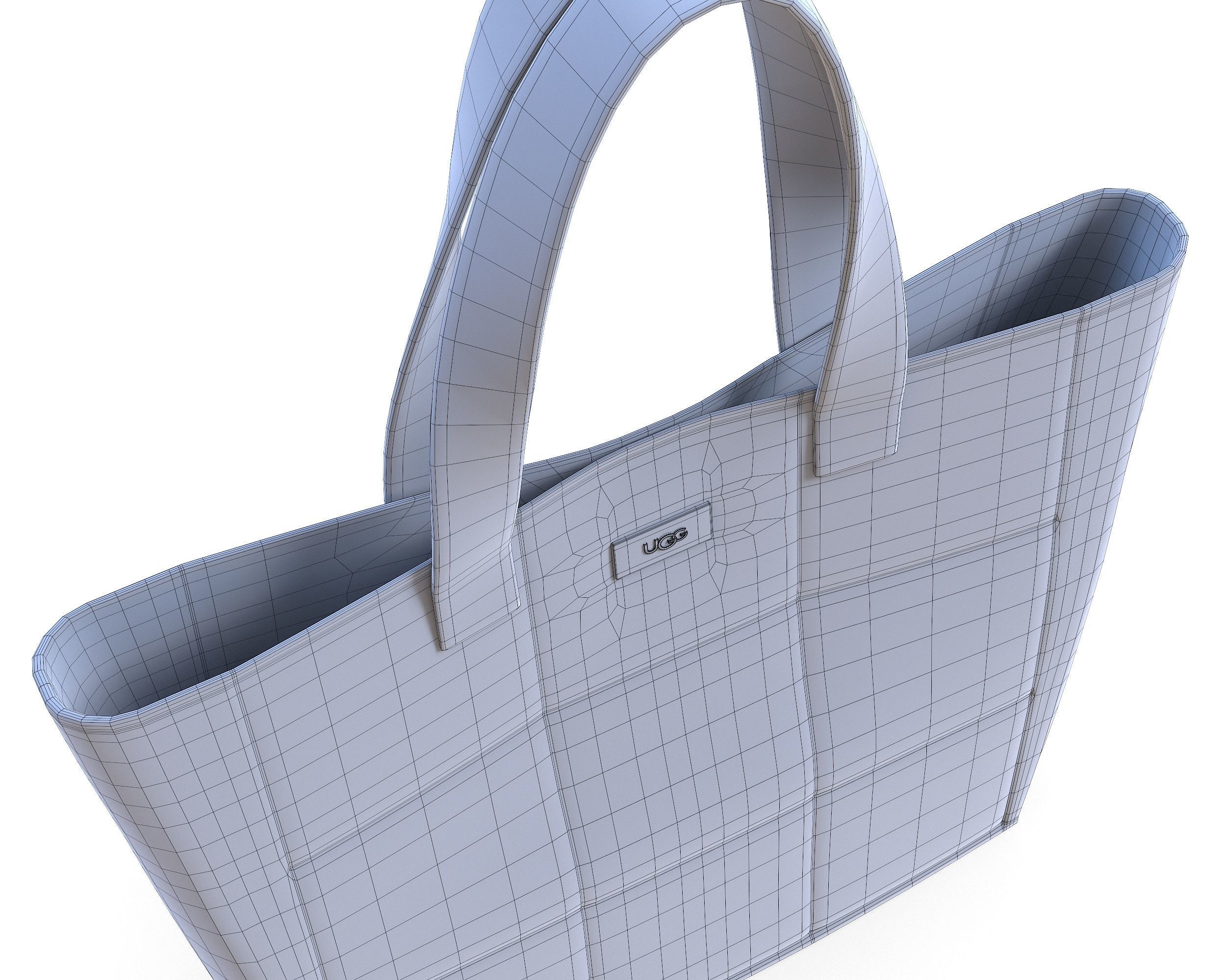 UGG Ellory Puff Tote Bag Low-poly 3D model_13