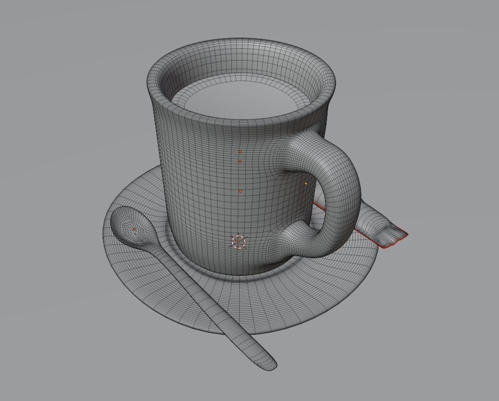 Coffee Cup and Latte Mug Free 3D model_7