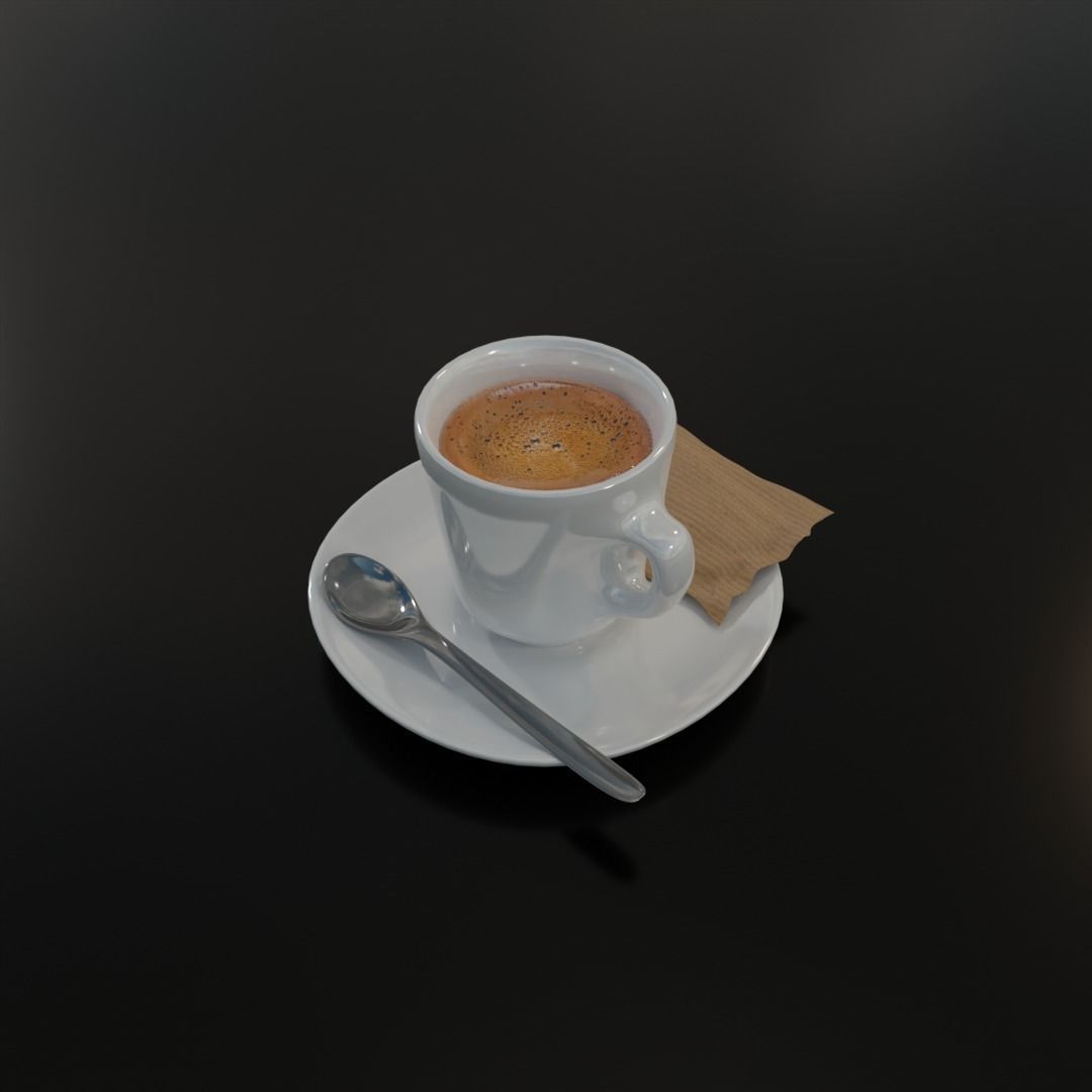 Coffee Cup and Latte Mug Free 3D model_2