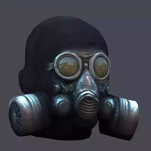 Gas mask protection futuristic isolated equipment 3D model Low-poly 3D model   Gas mask protection futuristic isolated equipment 3D model Low-poly 3D model