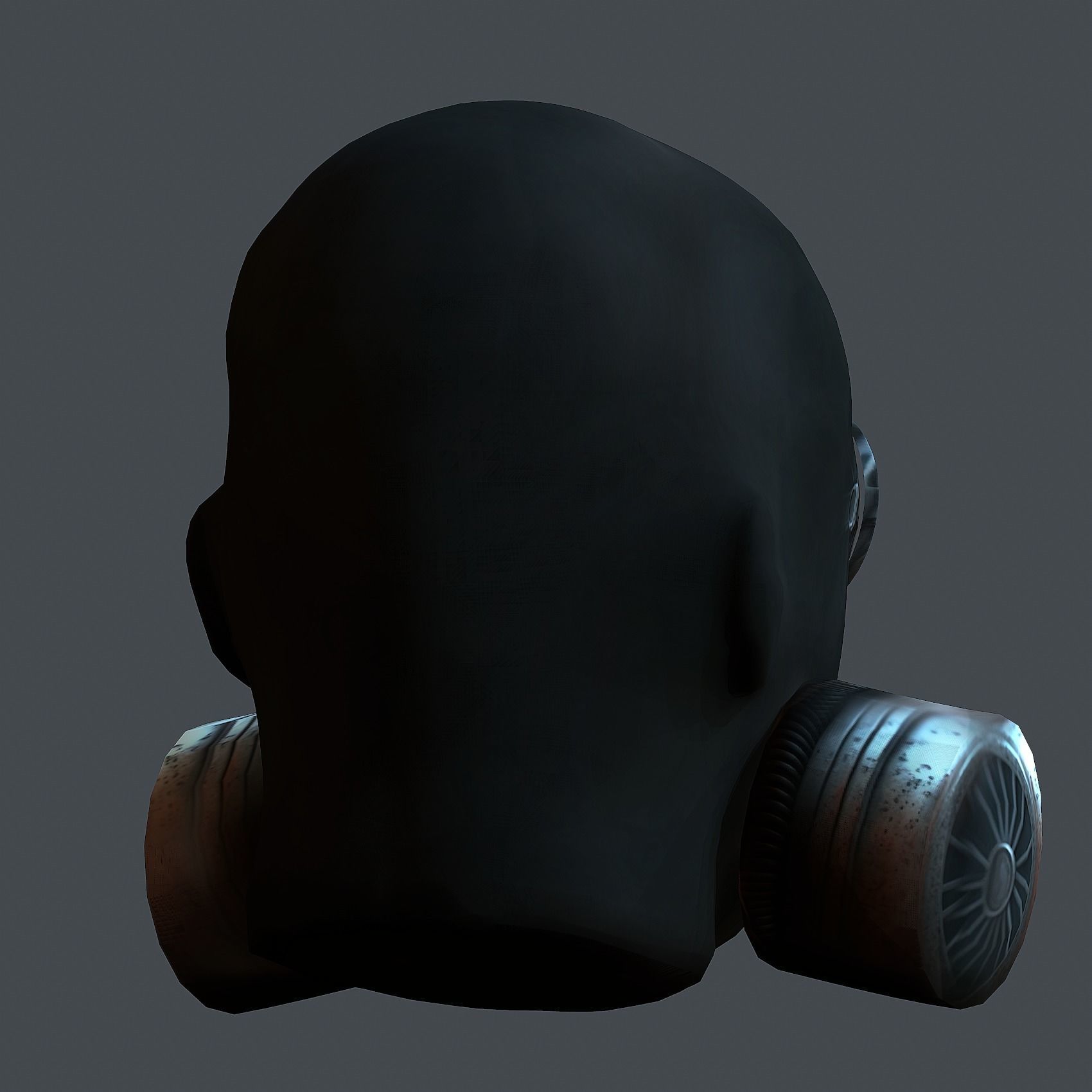 Gas mask protection futuristic isolated equipment 3D model Low-poly 3D model_5