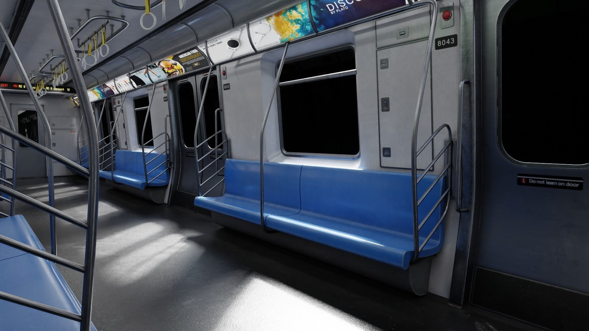 Subway Car Interior 8K and 4K Textures 3D model_3