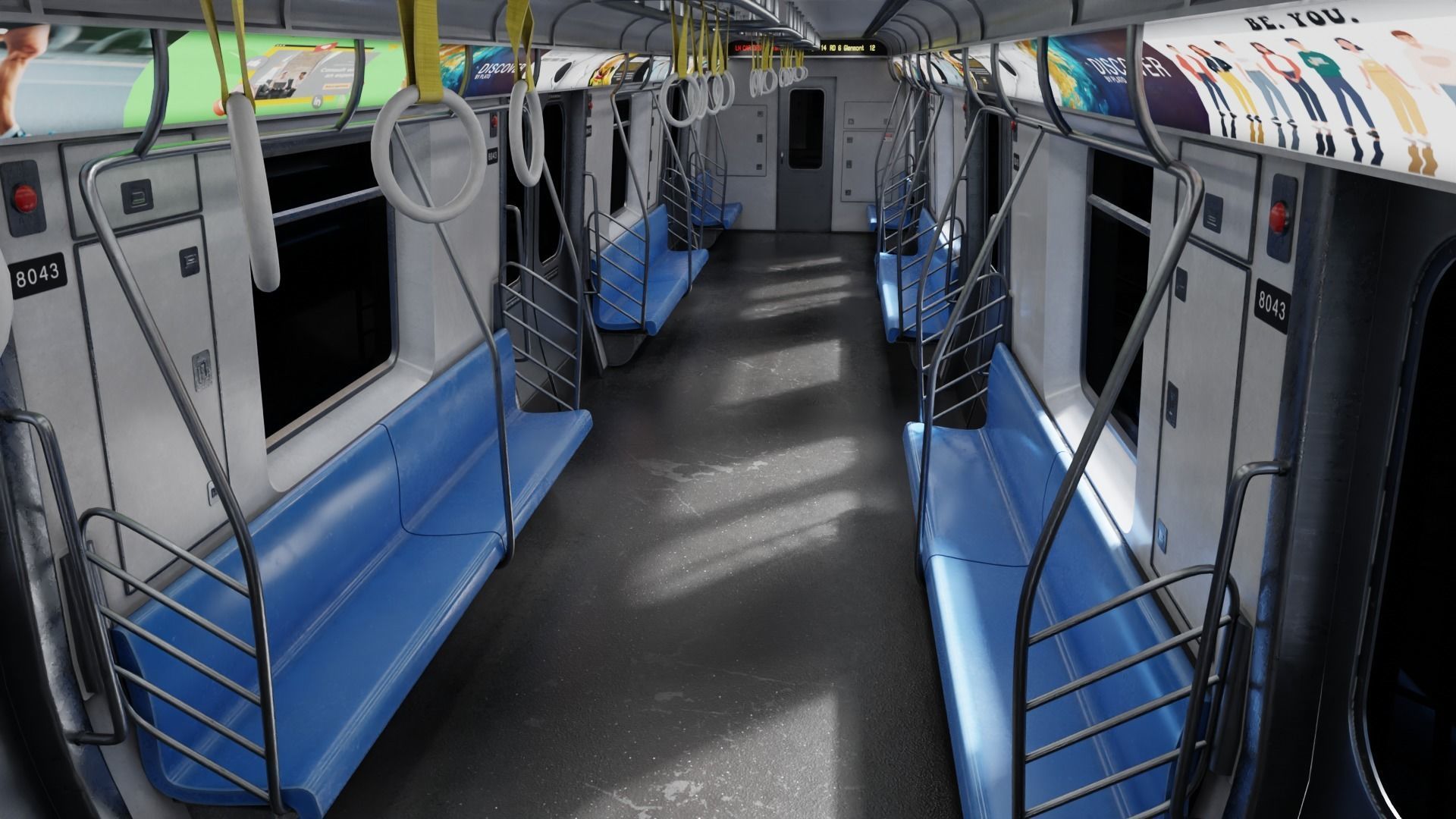 Subway Car Interior 8K and 4K Textures 3D model_4