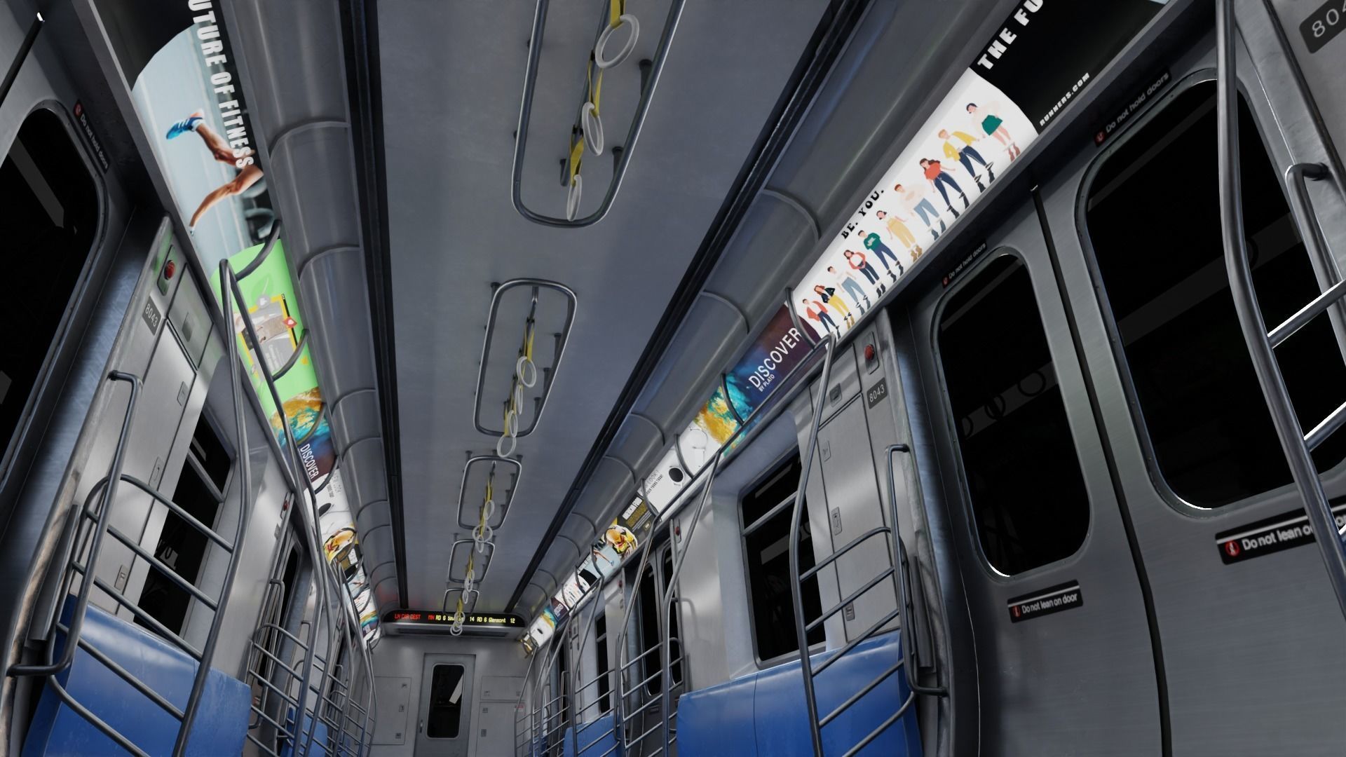 Subway Car Interior 8K and 4K Textures 3D model_7