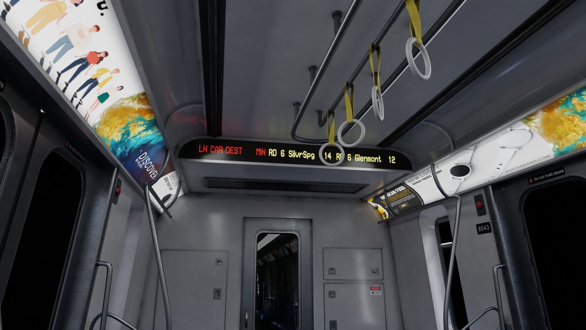 Subway Car Interior 8K and 4K Textures 3D model_5