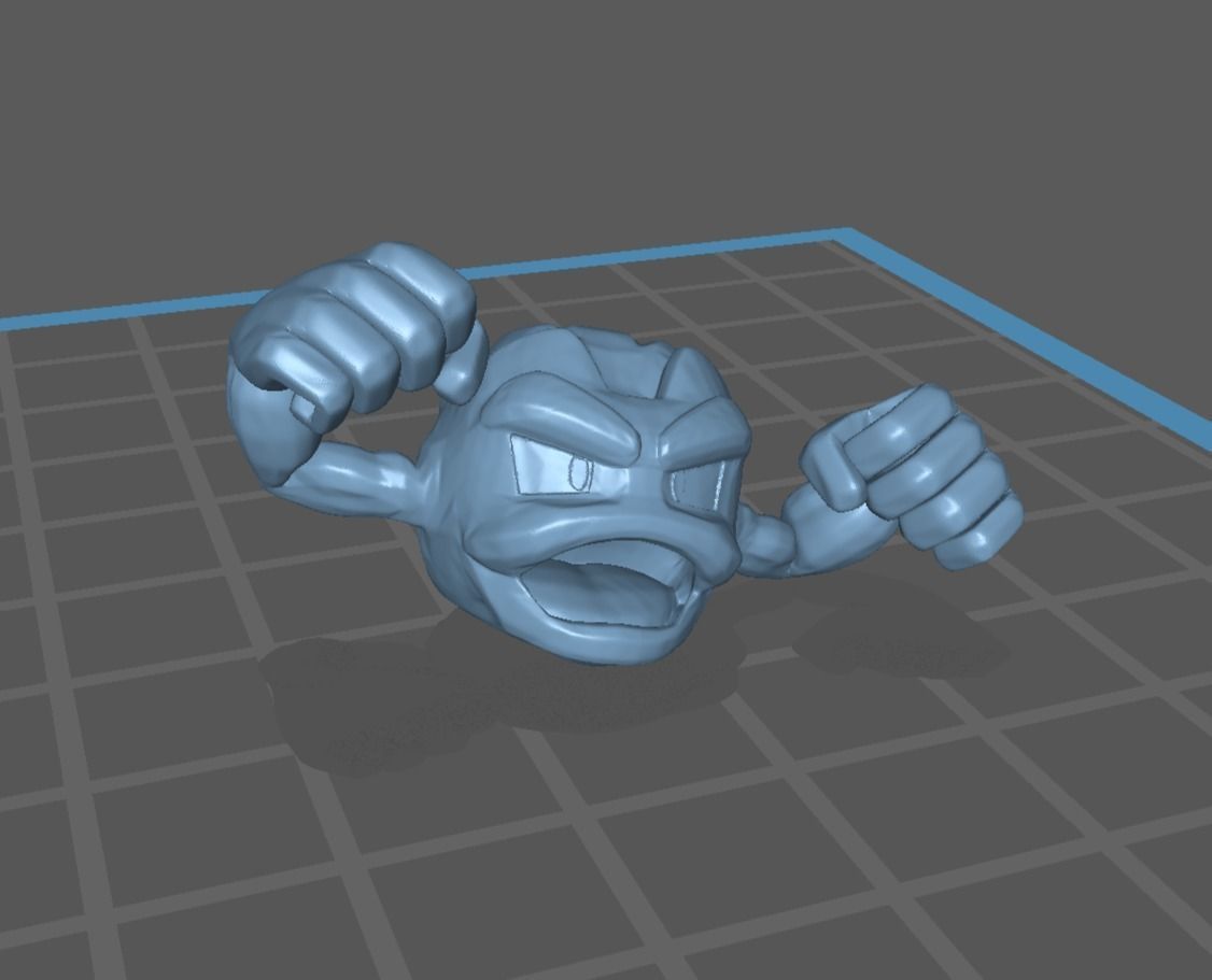 Geodude graveler and Golem pokemon 3D print model 3D print model_15