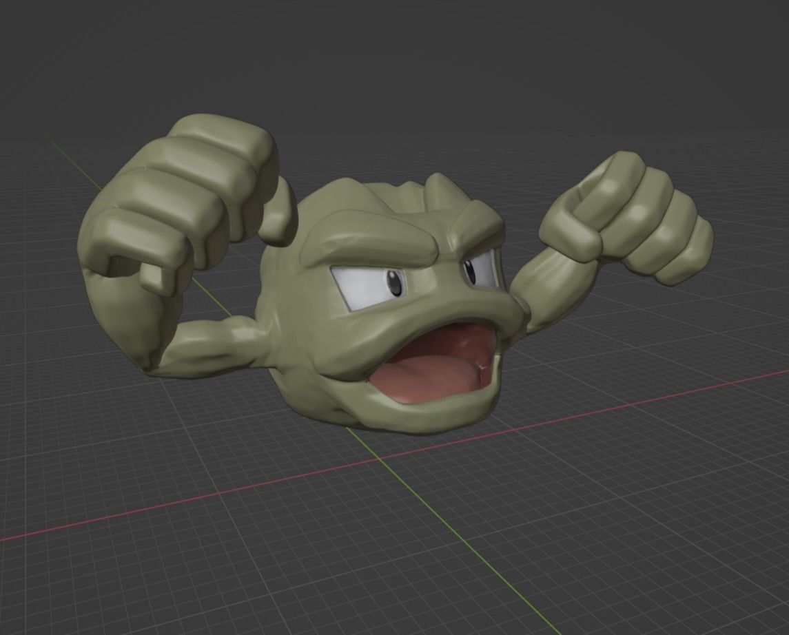 Geodude graveler and Golem pokemon 3D print model 3D print model_1