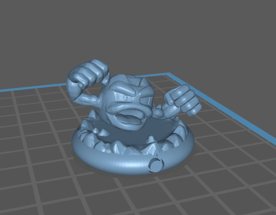 Geodude graveler and Golem pokemon 3D print model 3D print model_20