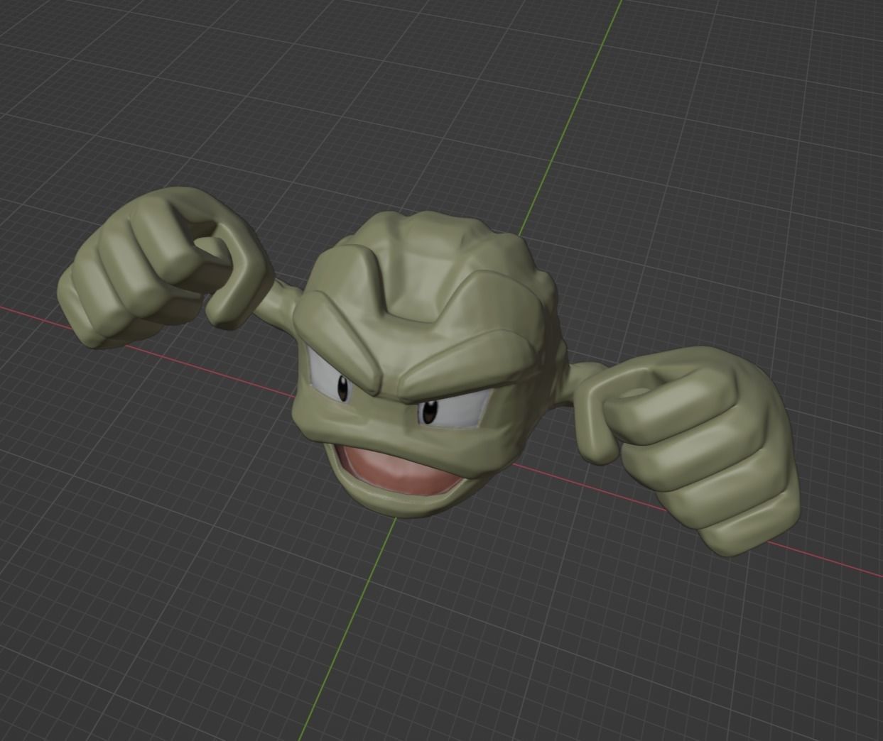 Geodude graveler and Golem pokemon 3D print model 3D print model_2