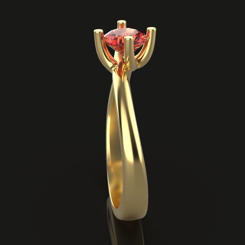 Elegant ring 3D print model_7