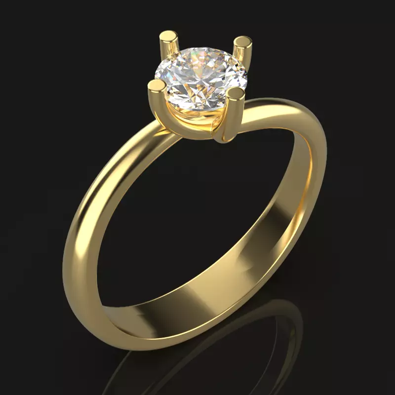 Elegant ring 3D print model_0