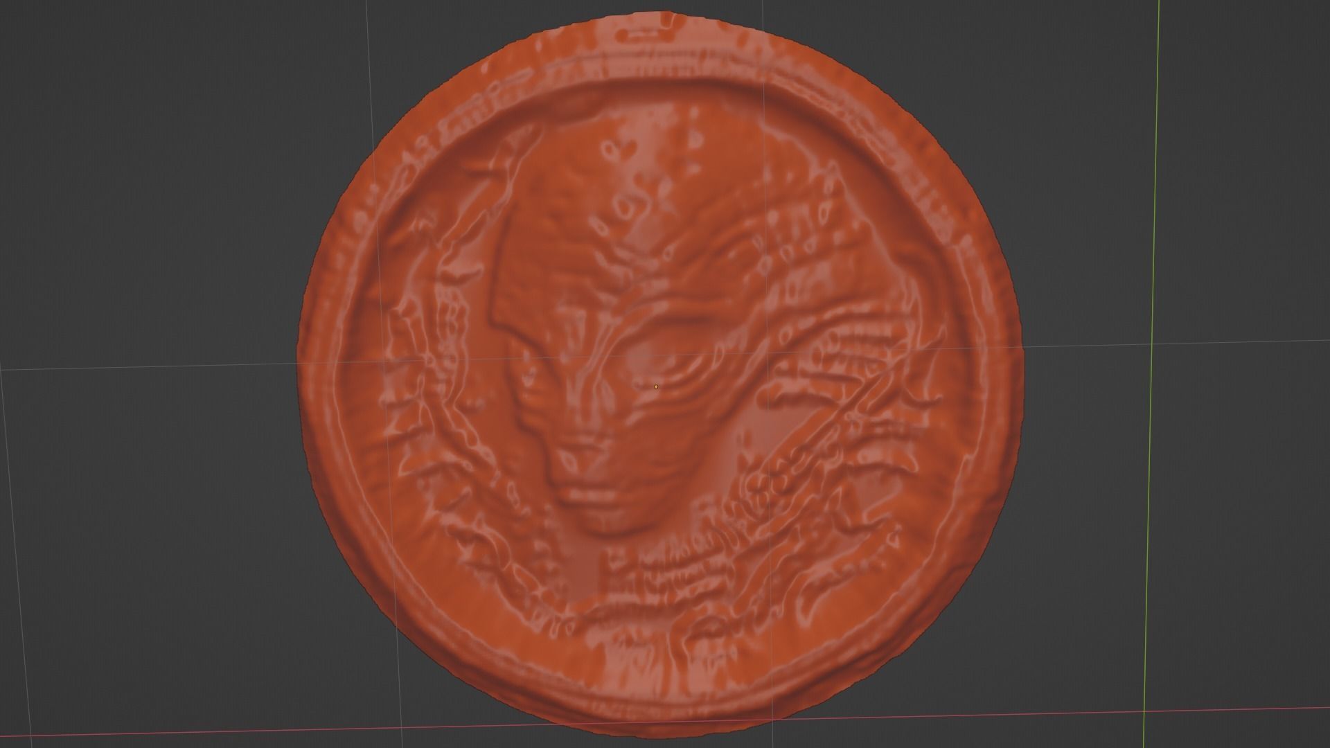 3D alien snake mosaic with materials and textures Low-poly 3D model_15