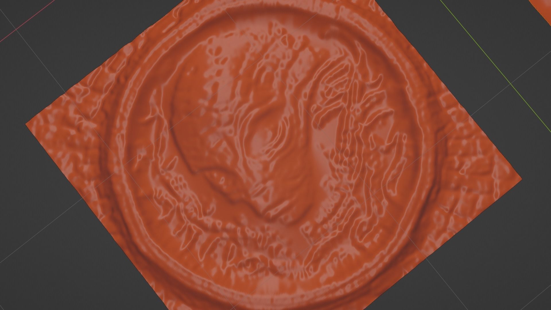 3D alien snake mosaic with materials and textures Low-poly 3D model_11