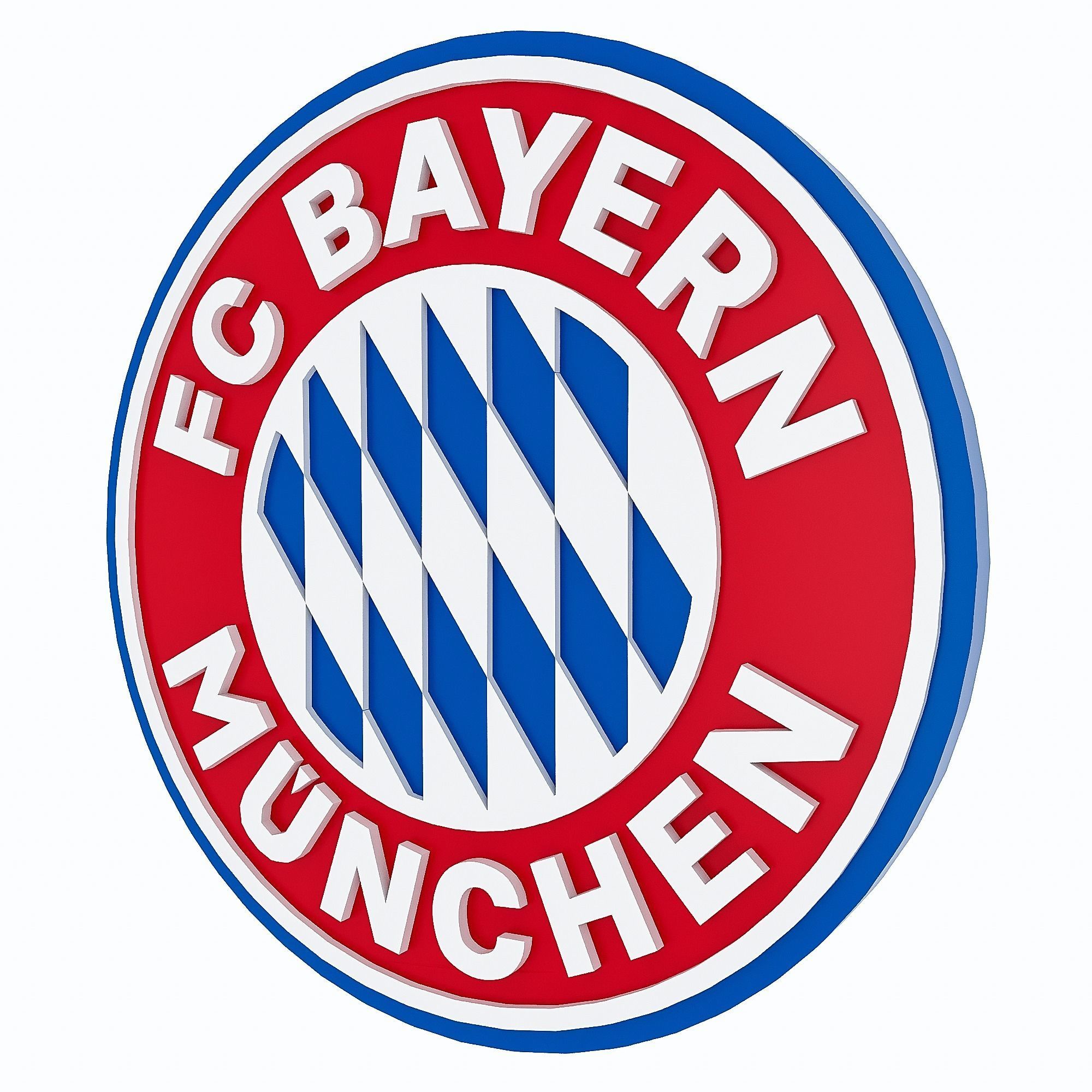 FC Bayern Munchen logo 3D print model_4