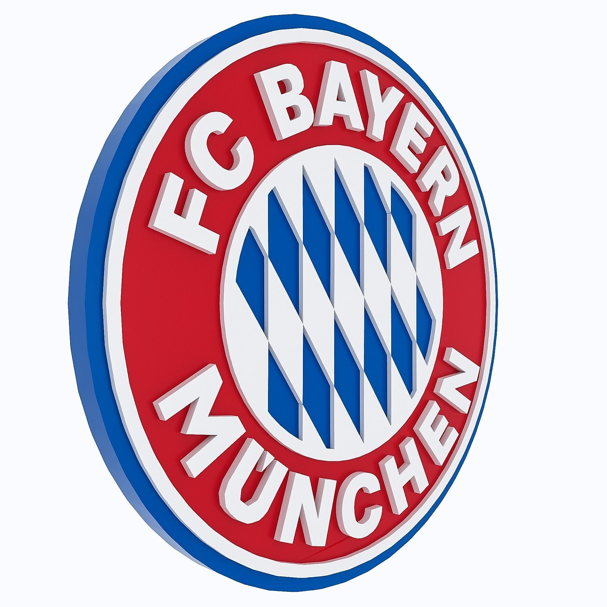 FC Bayern Munchen logo 3D print model_1