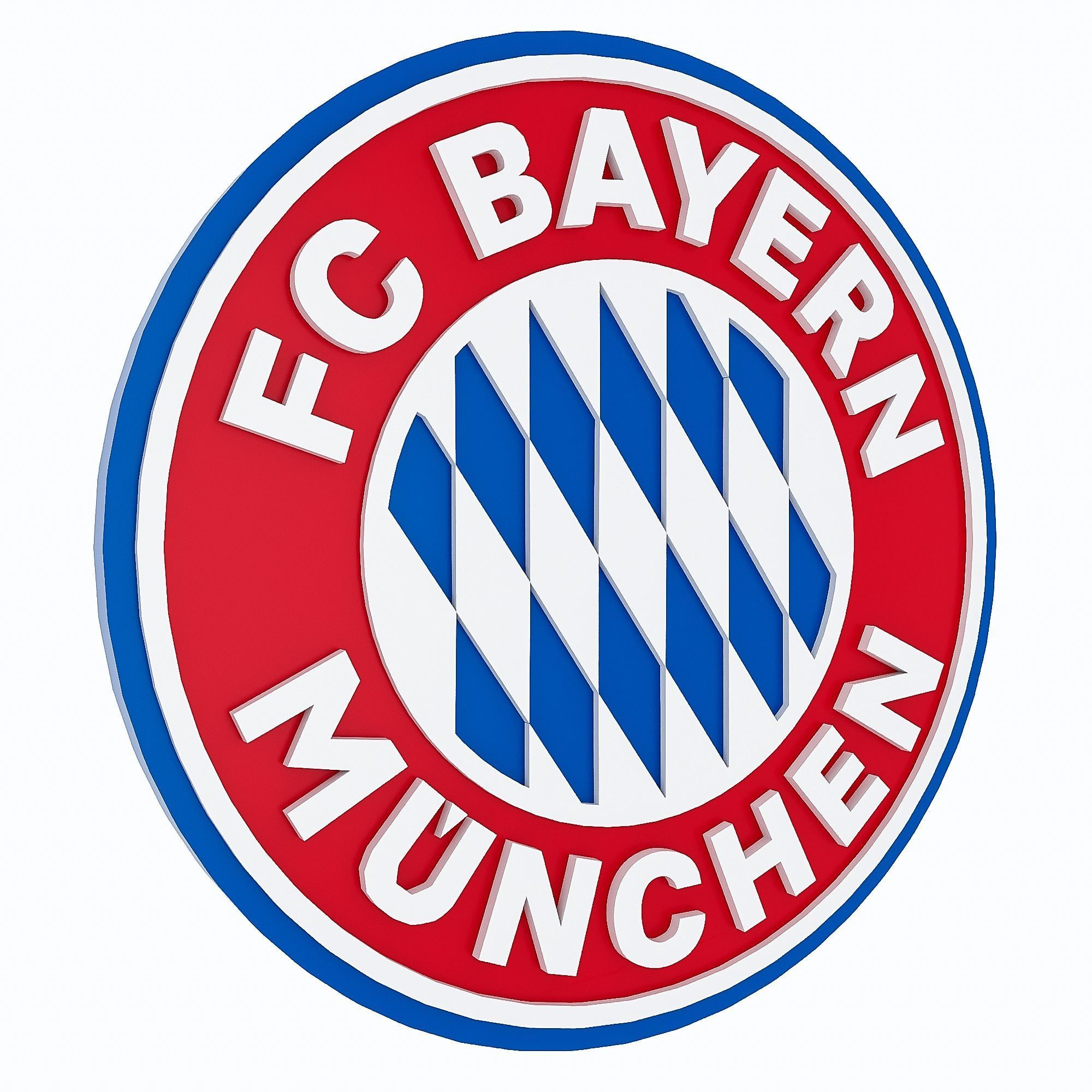 FC Bayern Munchen logo 3D print model_3