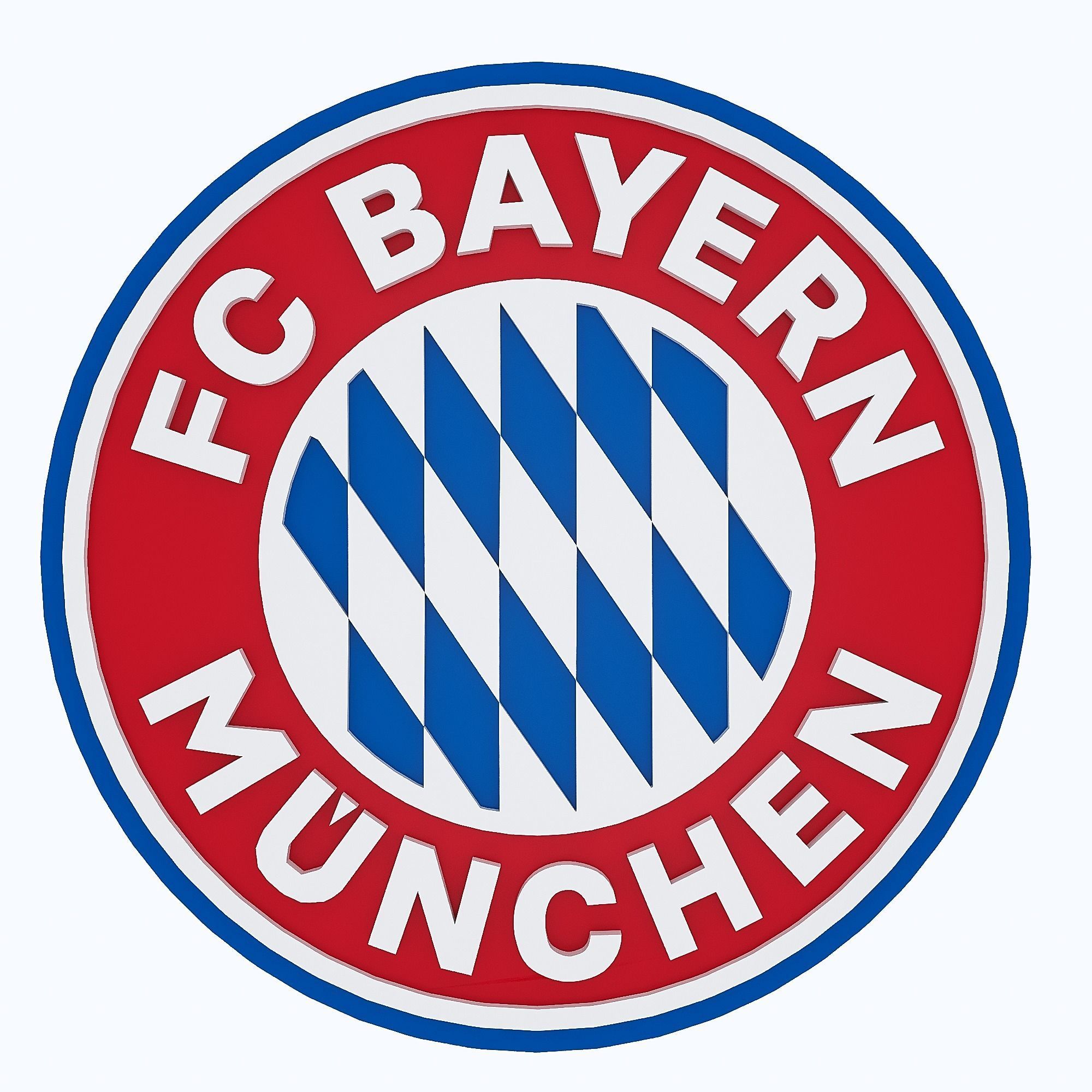 FC Bayern Munchen logo 3D print model_2