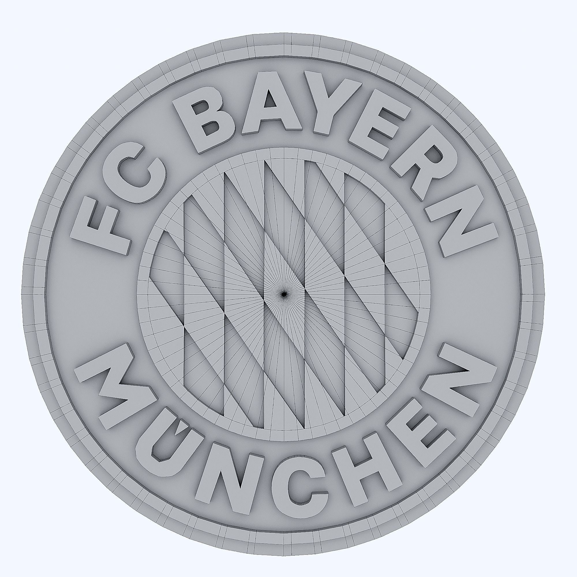 FC Bayern Munchen logo 3D print model_7