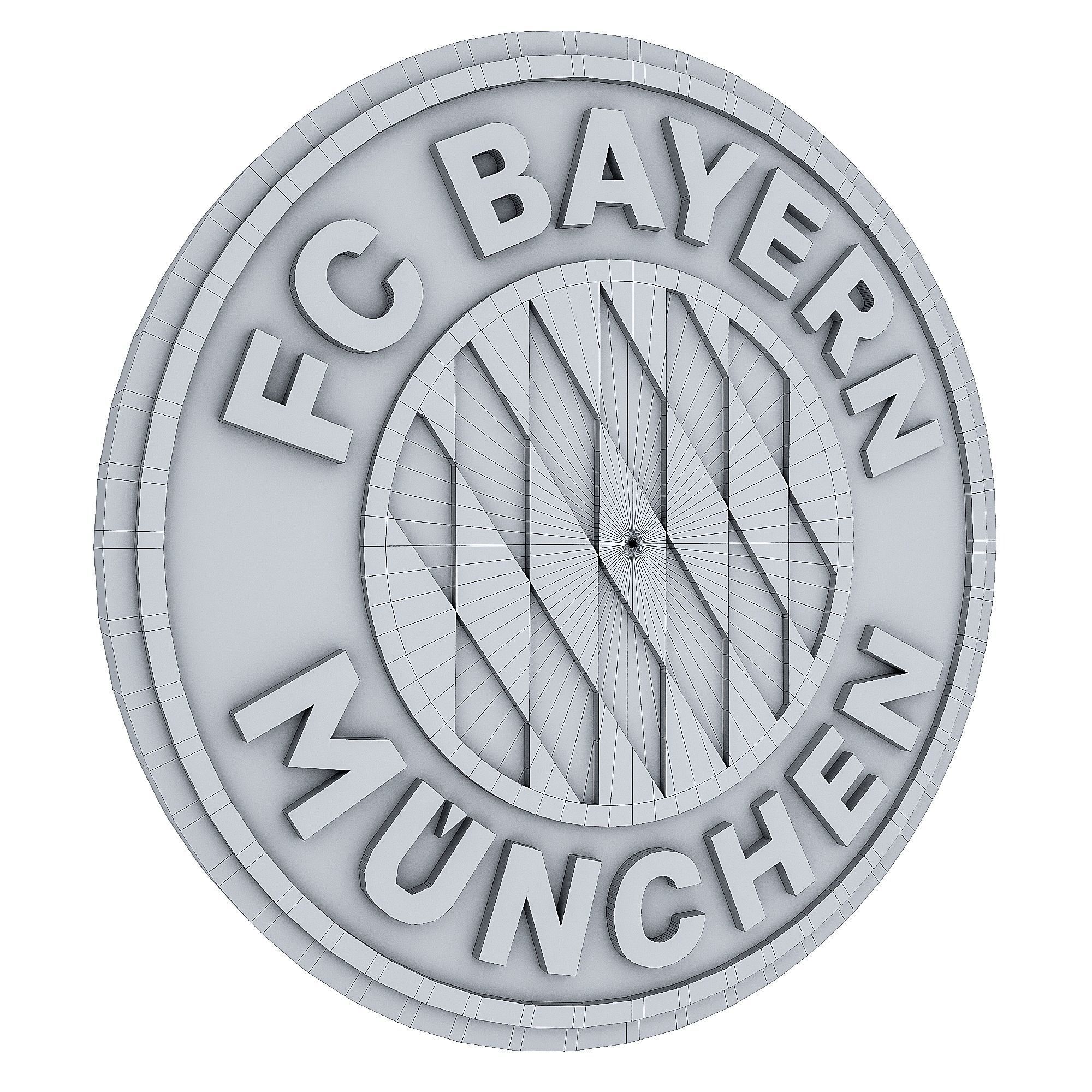 FC Bayern Munchen logo 3D print model_8