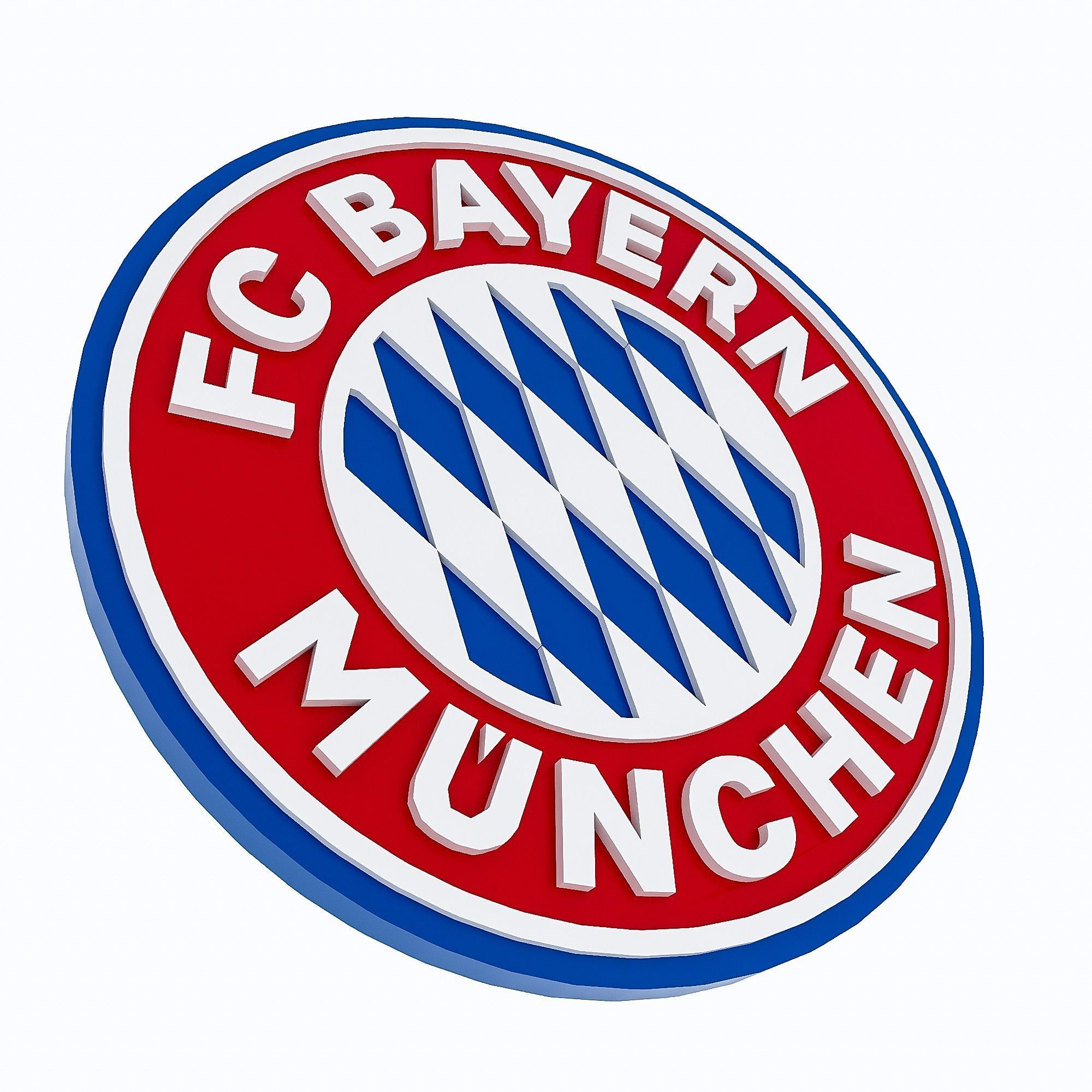 FC Bayern Munchen logo 3D print model_5