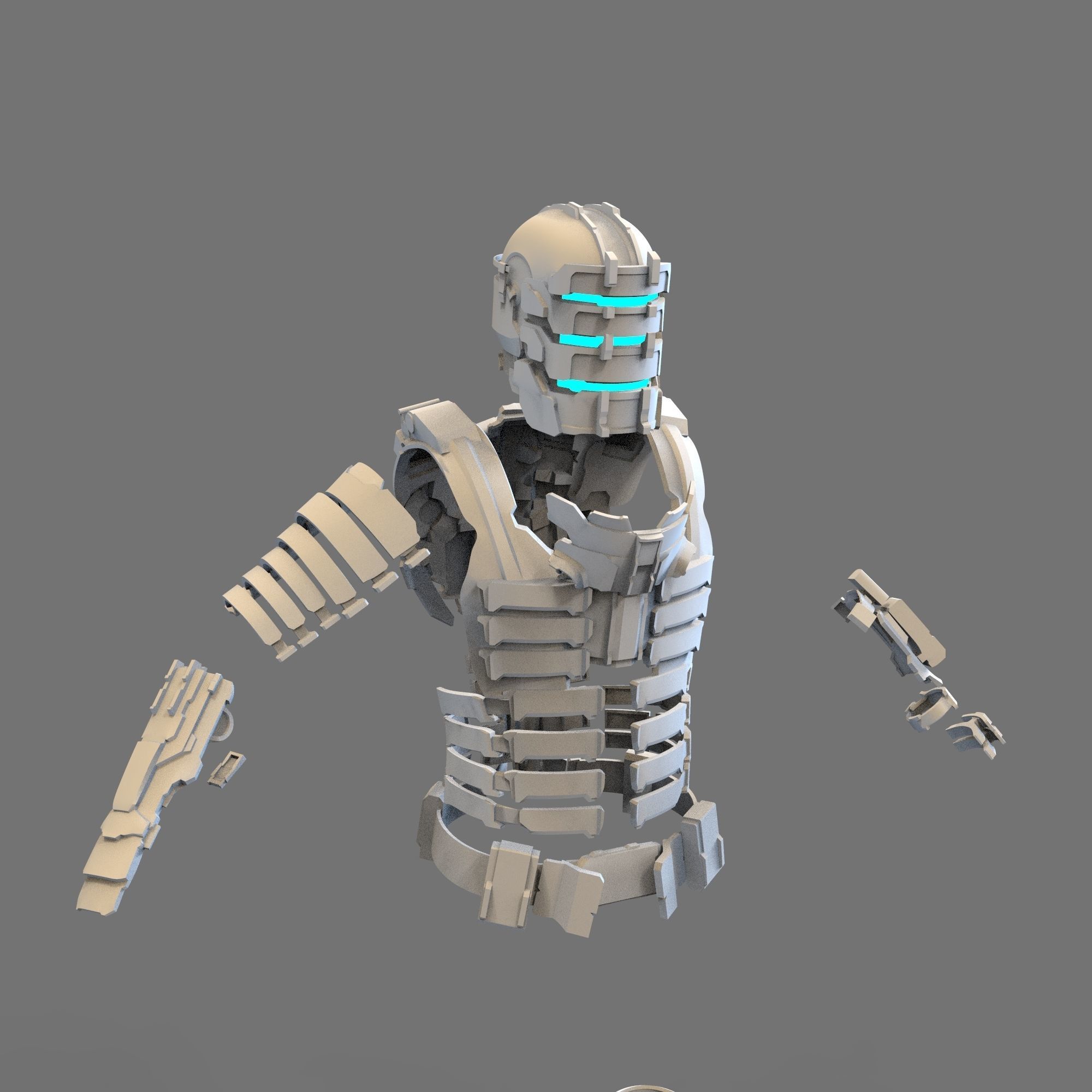 Dead Space Remake Isaac Clarke Full Body Wearable Armor 3D print model_32