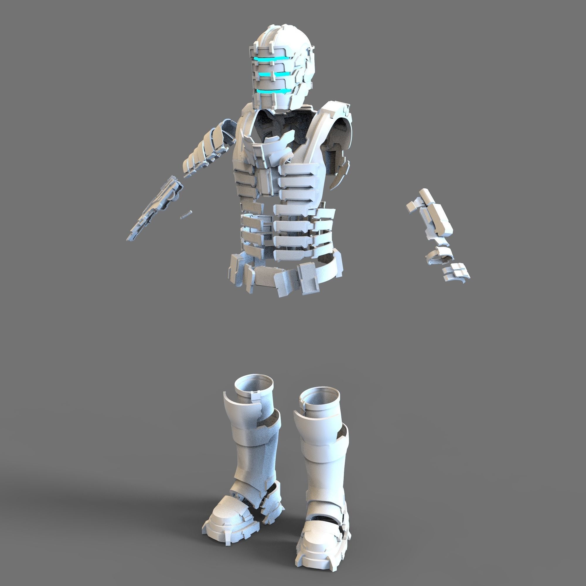 Dead Space Remake Isaac Clarke Full Body Wearable Armor 3D print model_69