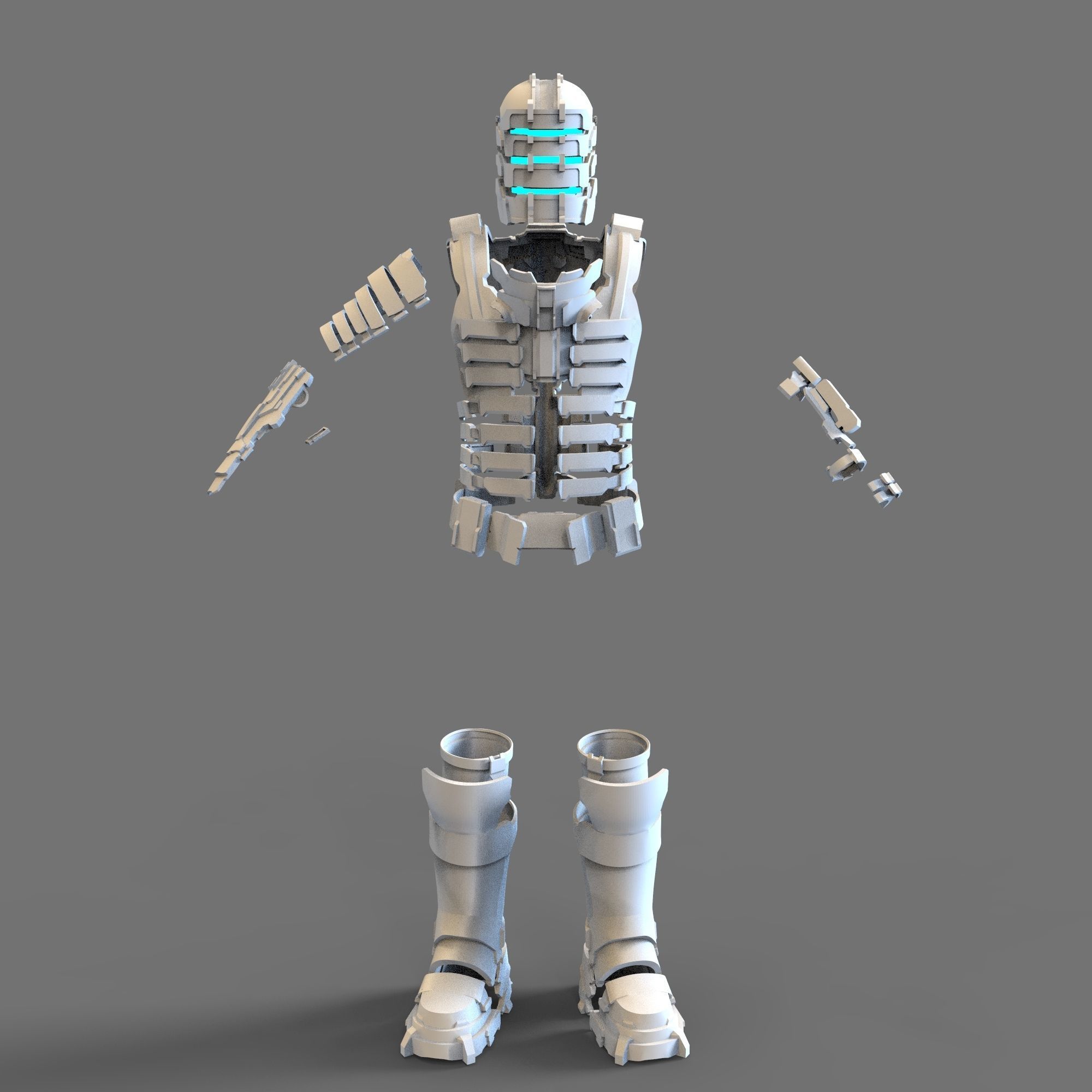 Dead Space Remake Isaac Clarke Full Body Wearable Armor 3D print model_31
