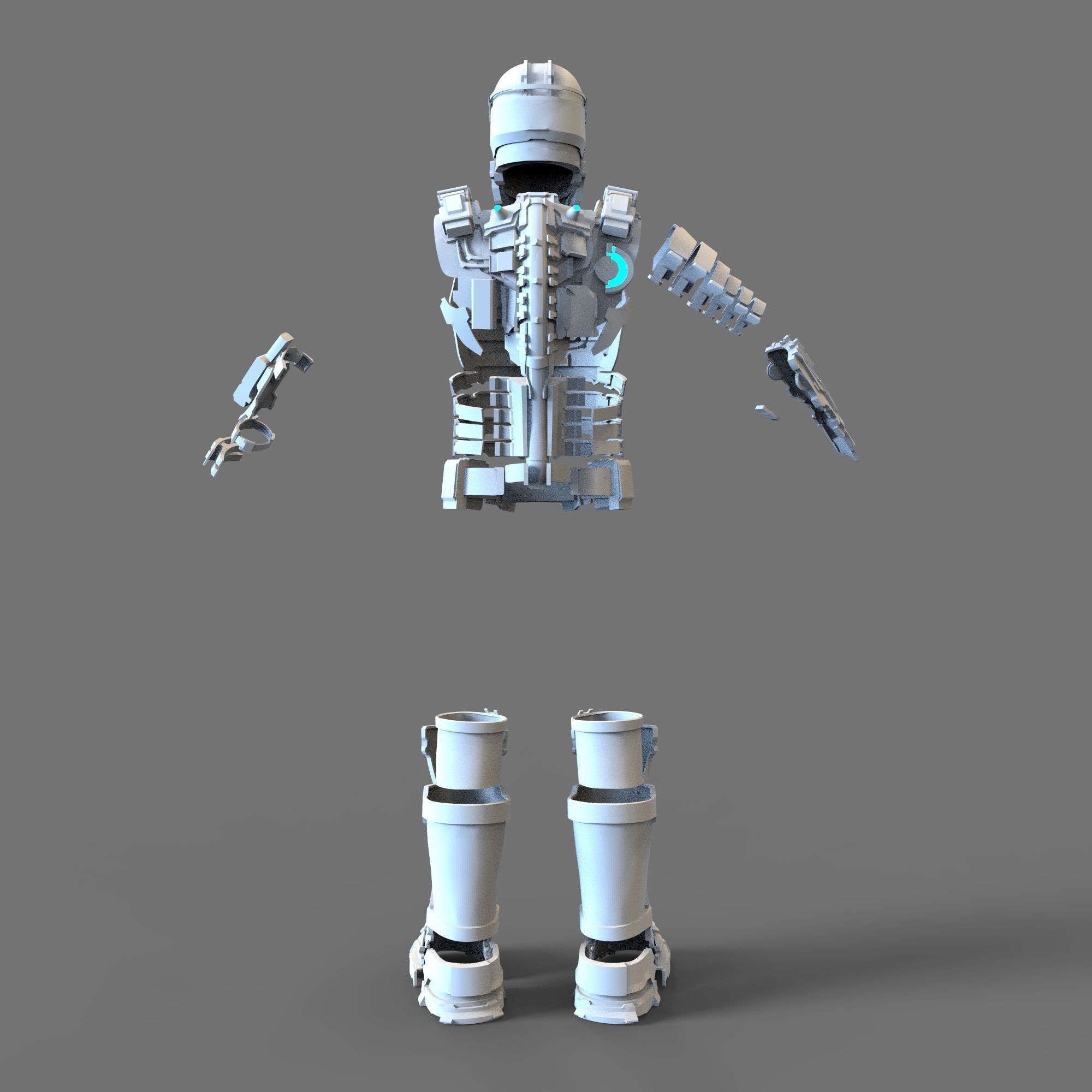 Dead Space Remake Isaac Clarke Full Body Wearable Armor 3D print model_56