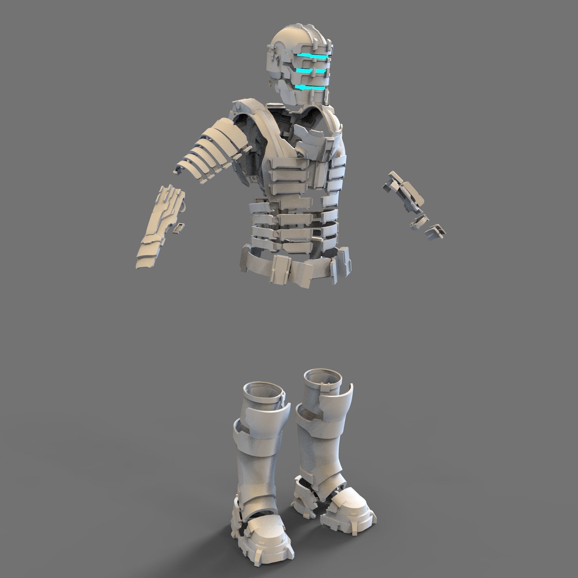 Dead Space Remake Isaac Clarke Full Body Wearable Armor 3D print model_62