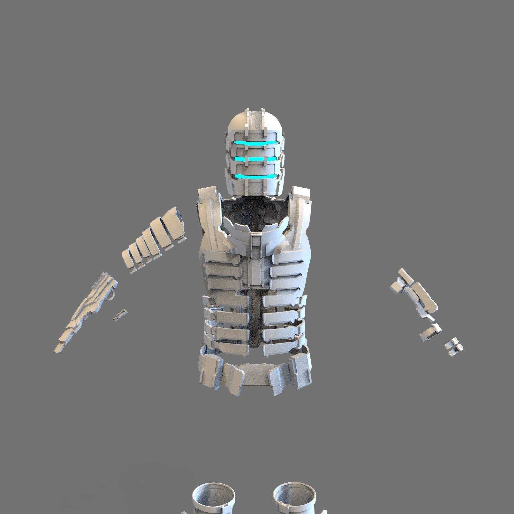 Dead Space Remake Isaac Clarke Full Body Wearable Armor 3D print model_96
