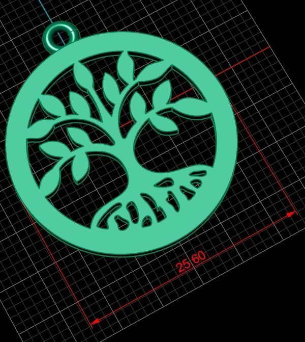Pendant Tree of life 3D print model_6