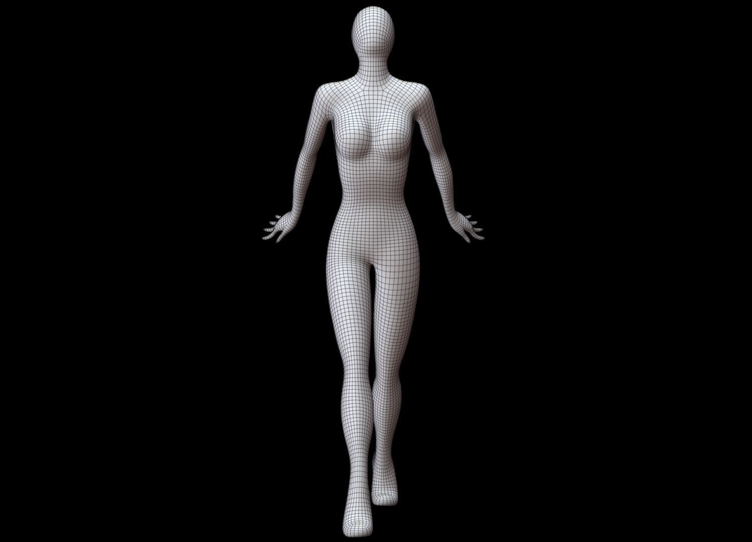 Mannequin Female 3D model_11