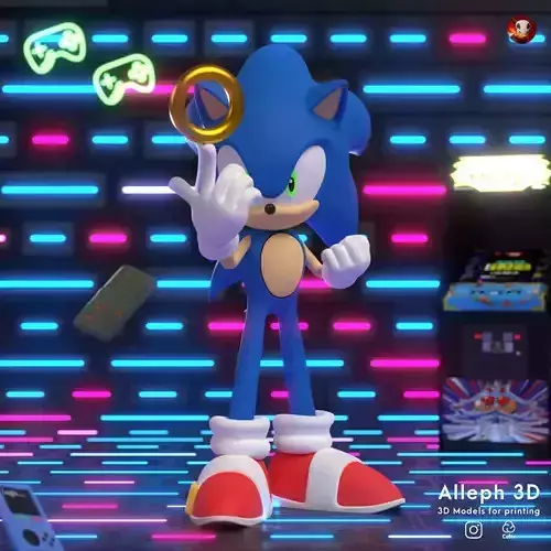 Sonic hedgehog 3D print model
