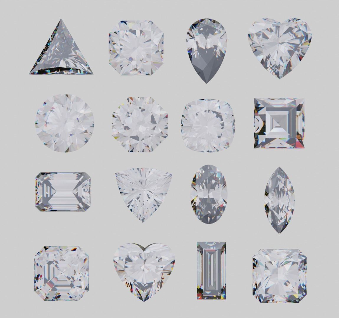 Loose Diamond collection 3D print model_1