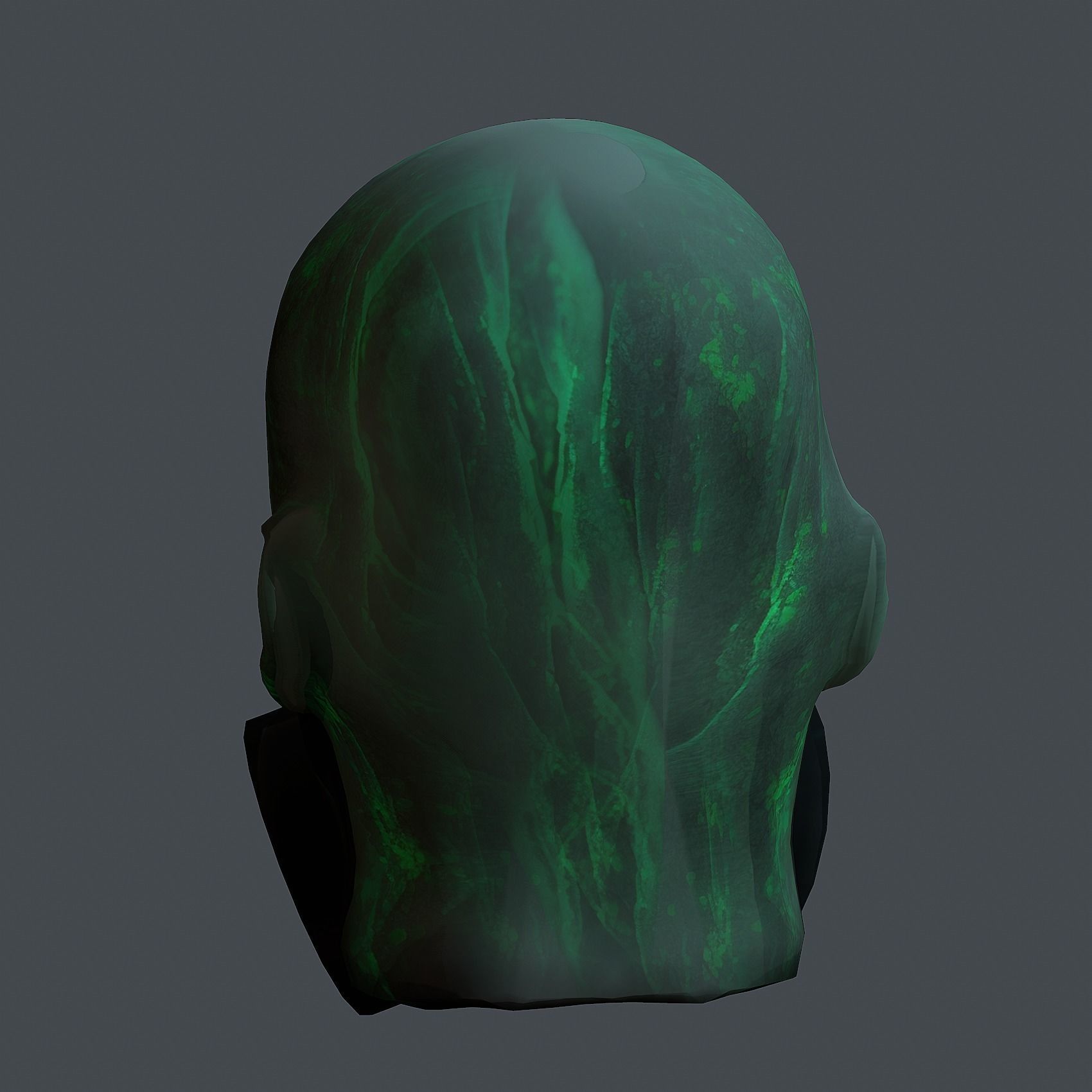 Gas mask helmet 3d model military combat fantasy cyborg Low-poly 3D model_6