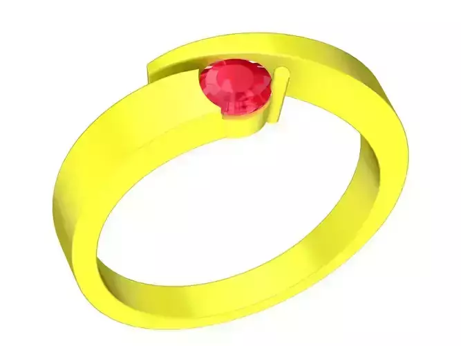 simple korean diamond women ring 4554