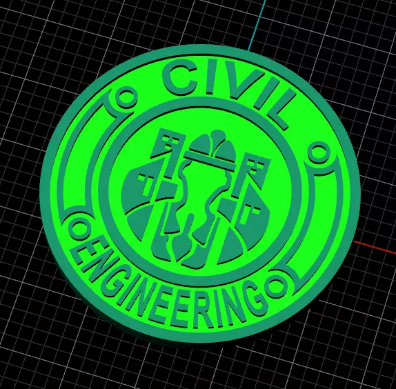 GIVE ME A LIKE Civil Engineering Medal or Coin Medalla ing Free 3D print model