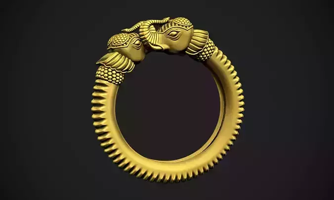 Elephant Heads Ring