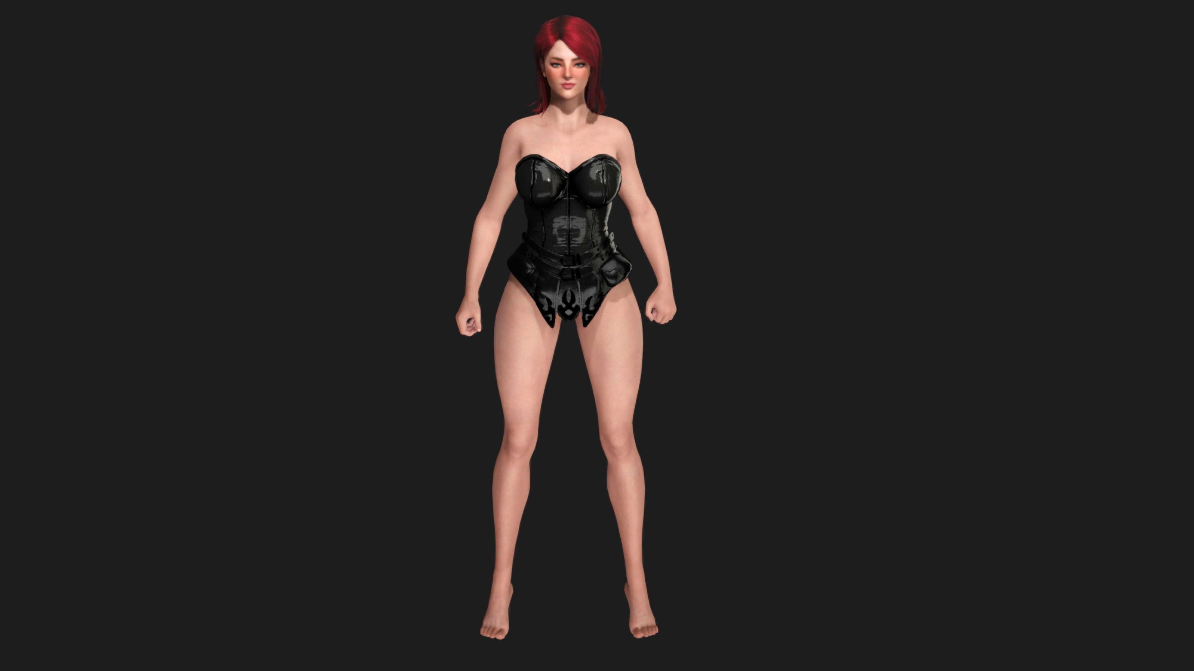 AAA 3D REALISTIC CHARACTER SEXY SNIPER - HUMAN RIG GAME READY Low-poly 3D model_12