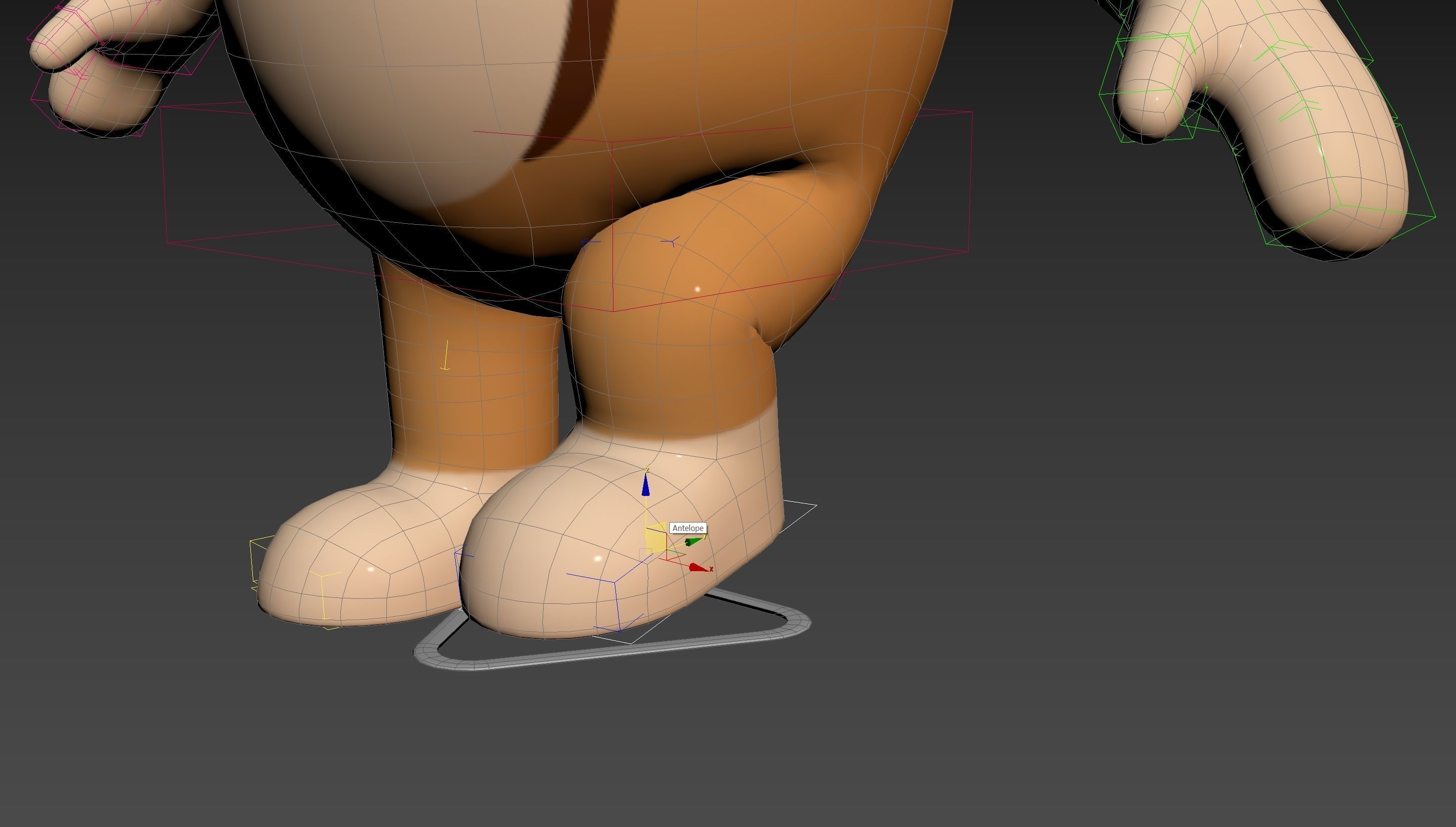 Rigged Antelope Character 3D model_22