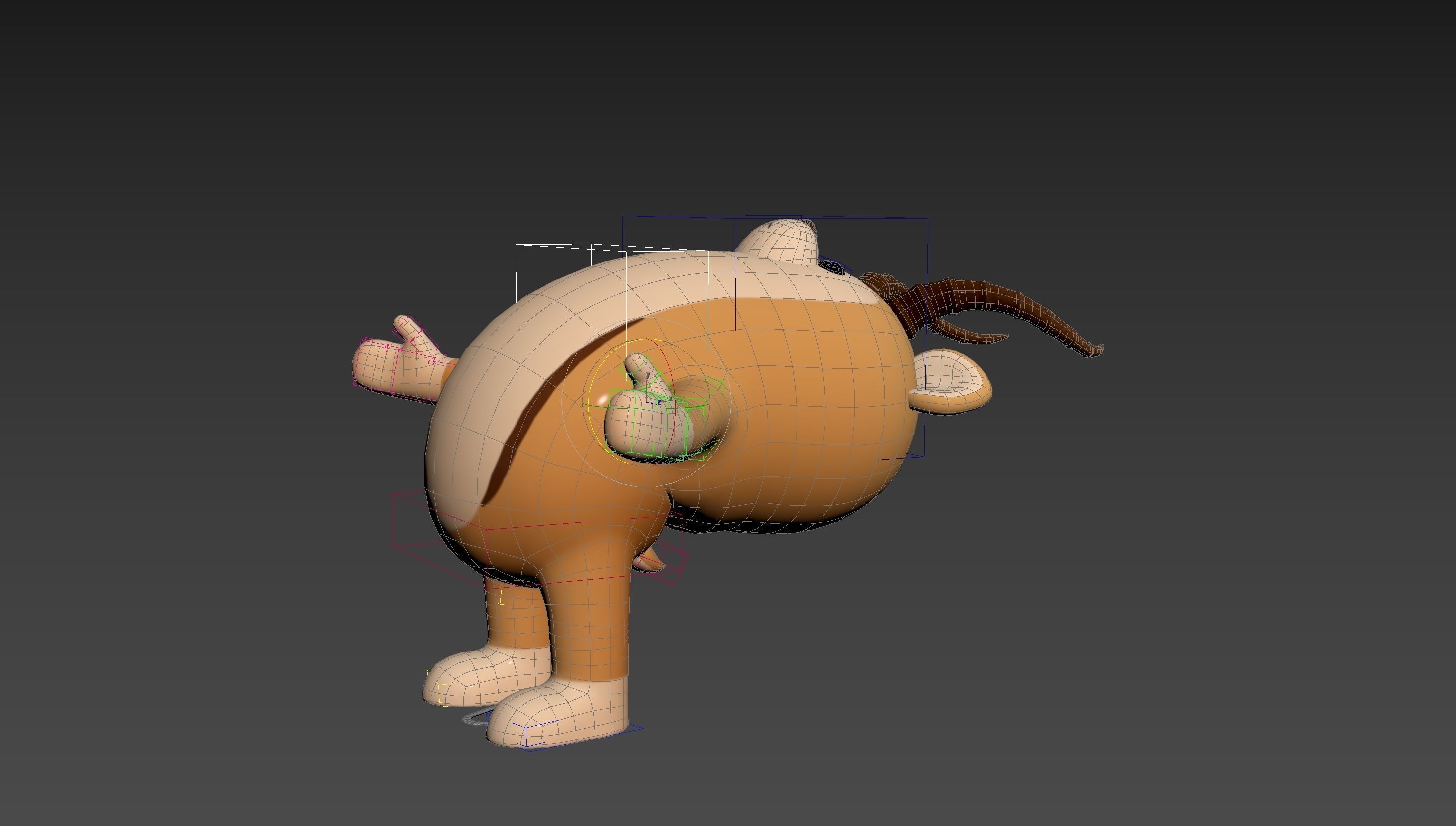 Rigged Antelope Character 3D model_25