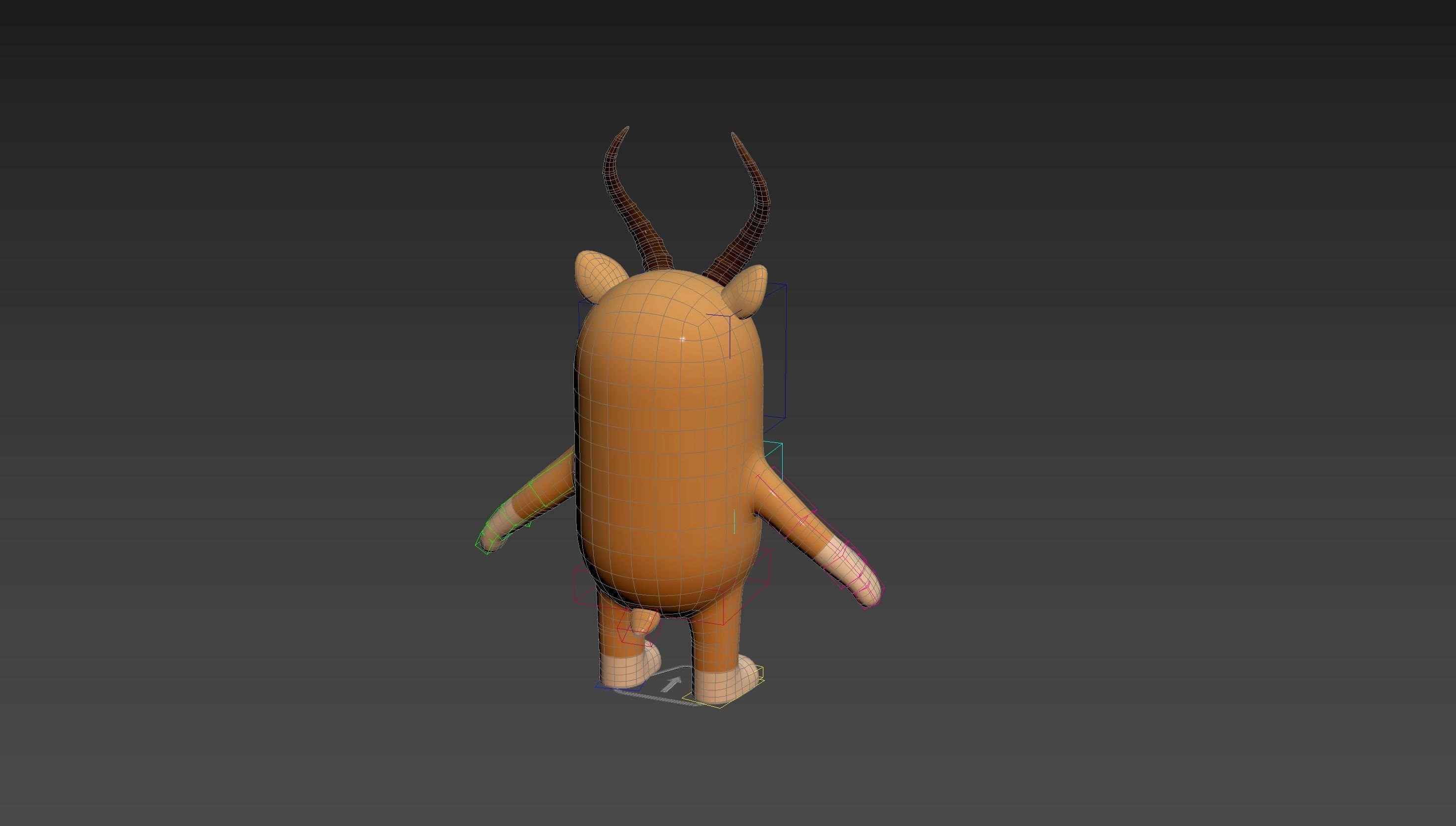 Rigged Antelope Character 3D model_16