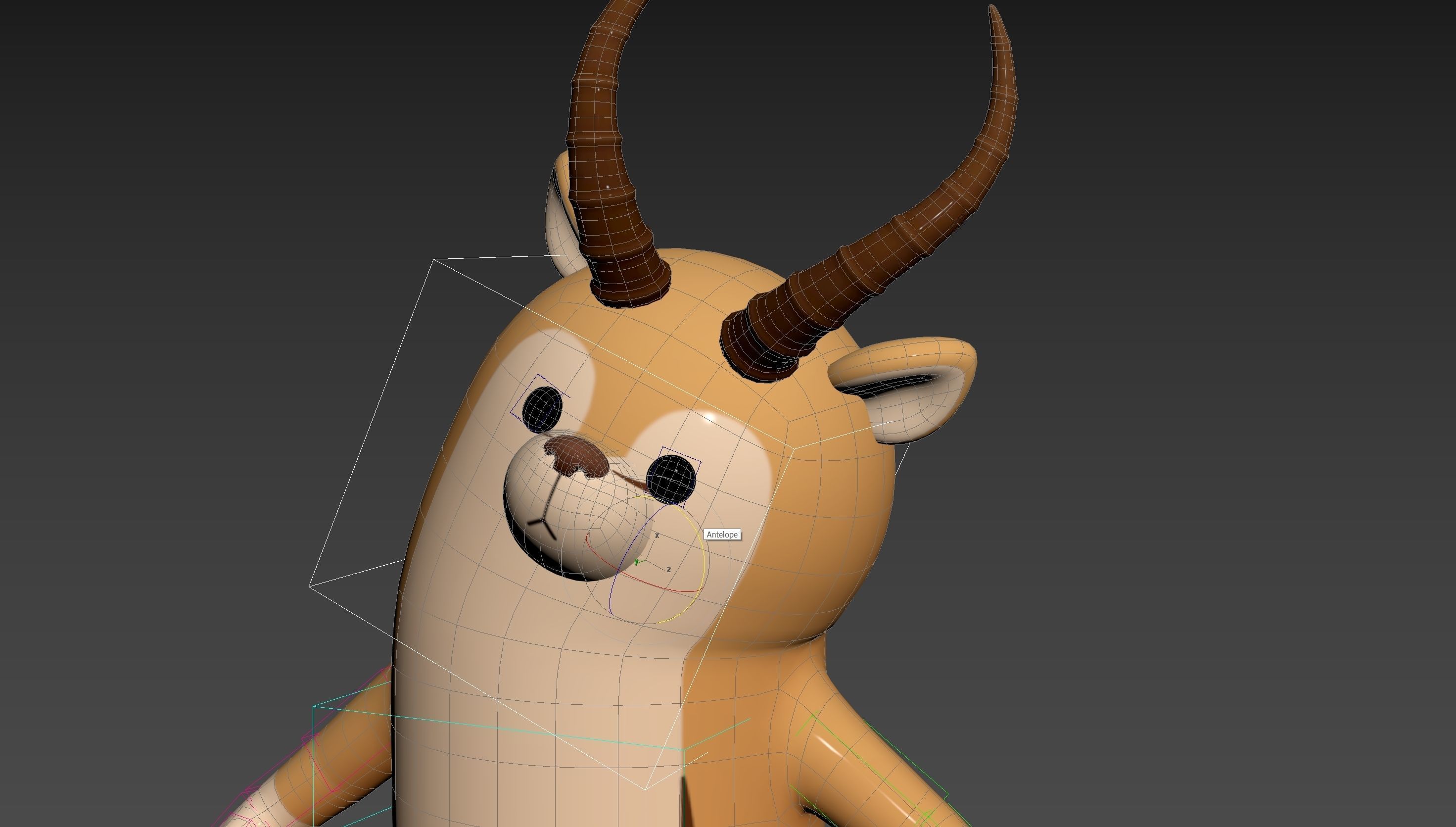 Rigged Antelope Character 3D model_26