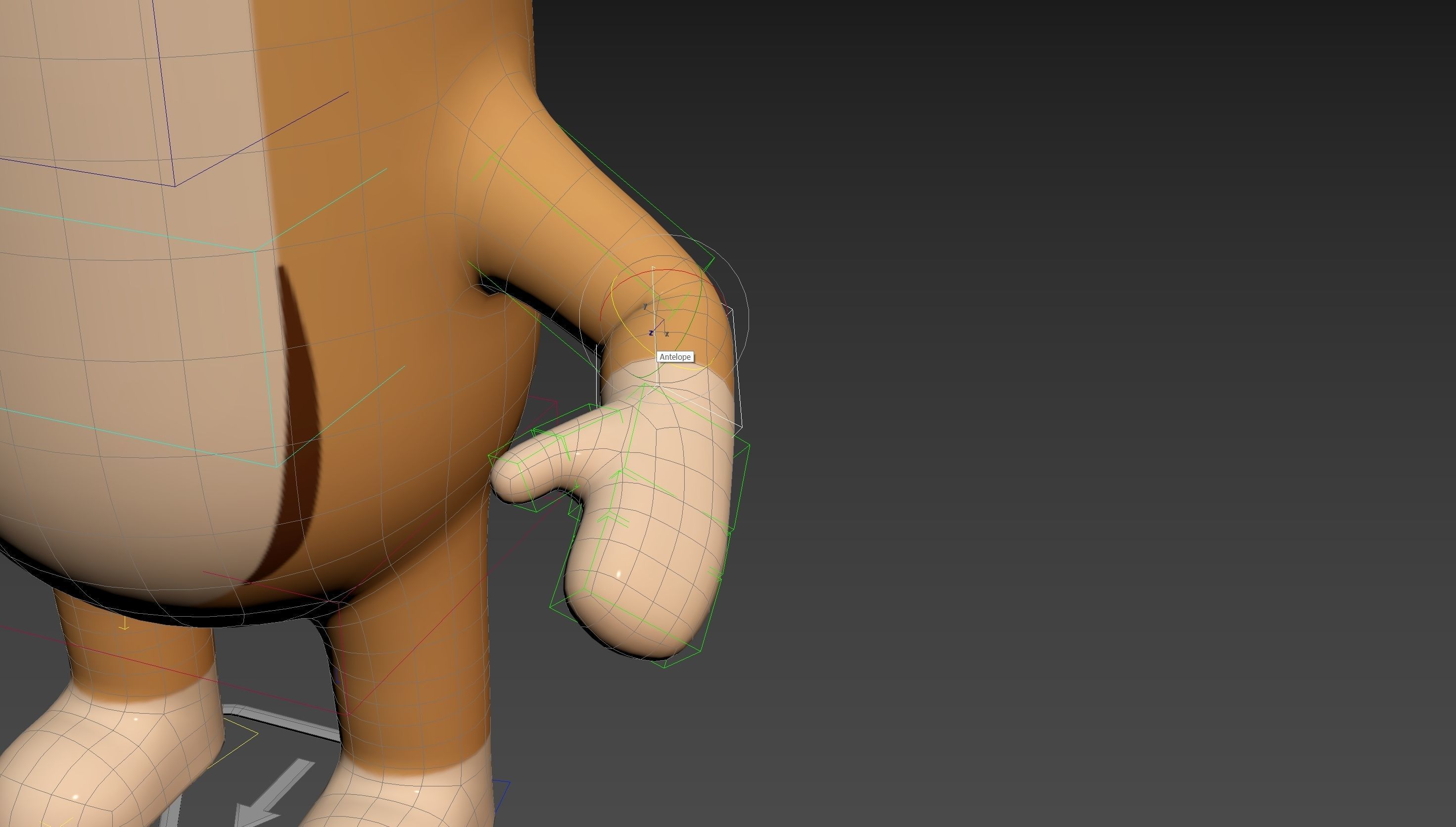 Rigged Antelope Character 3D model_20