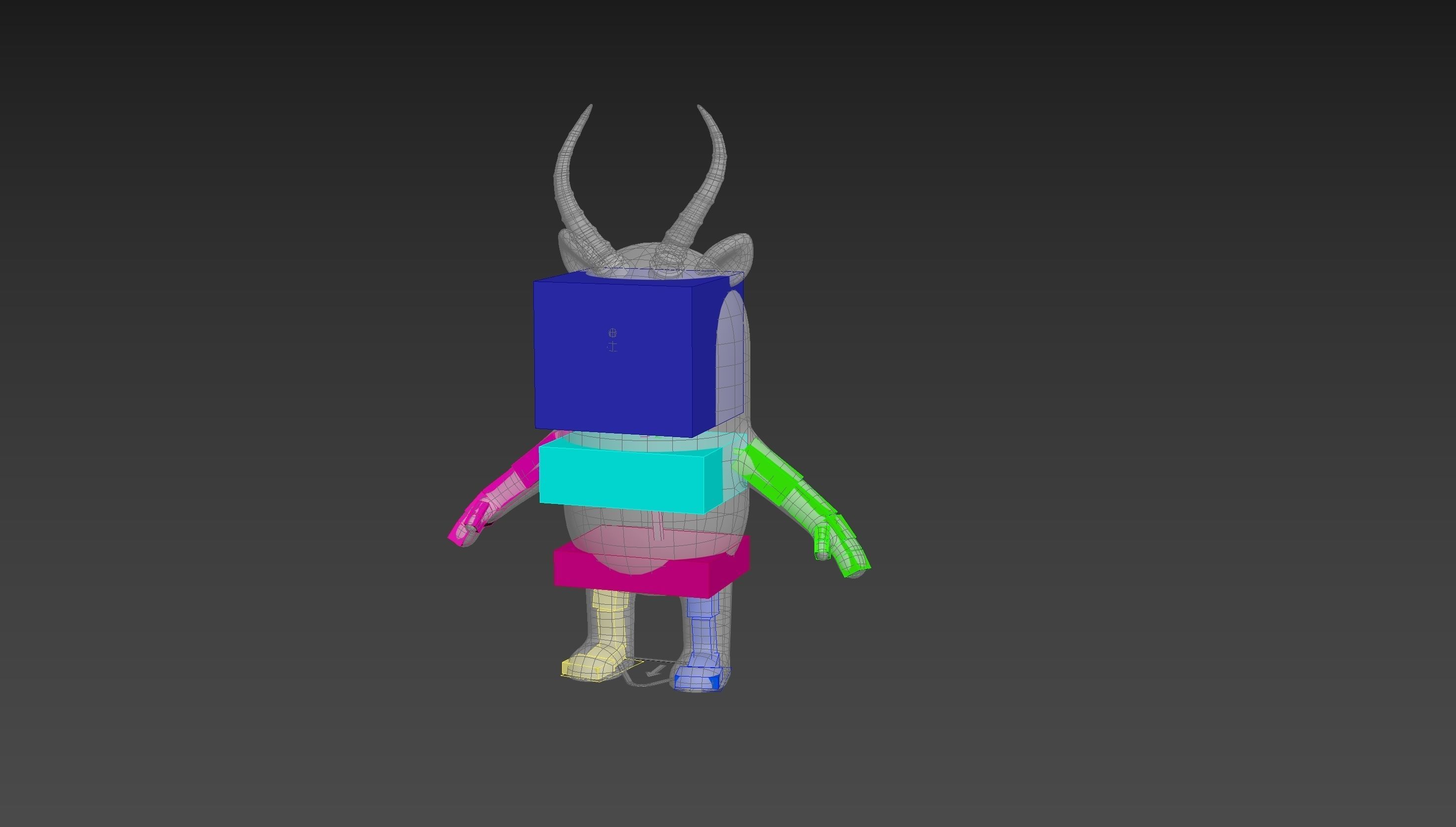 Rigged Antelope Character 3D model_13