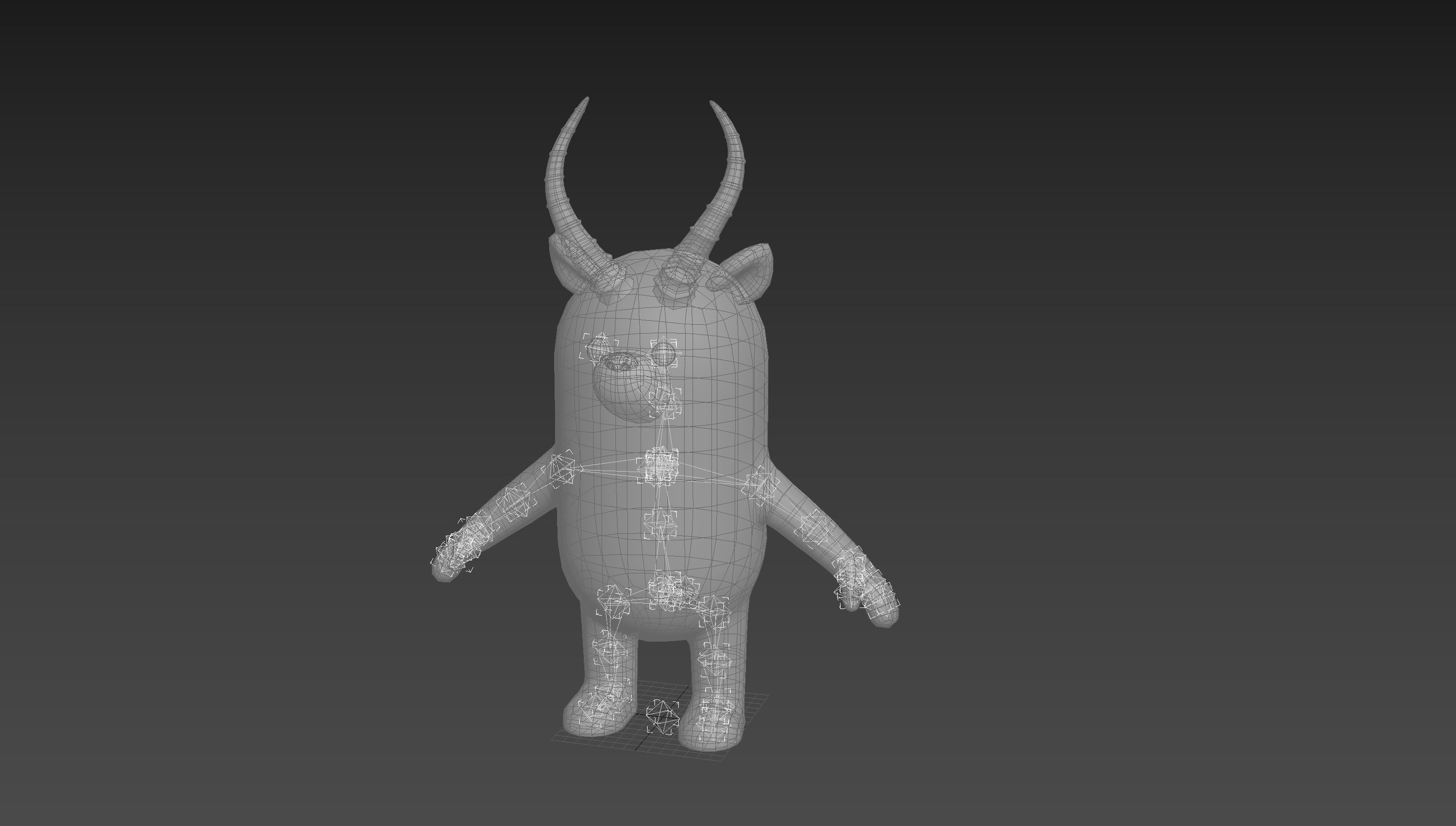 Rigged Antelope Character 3D model_29