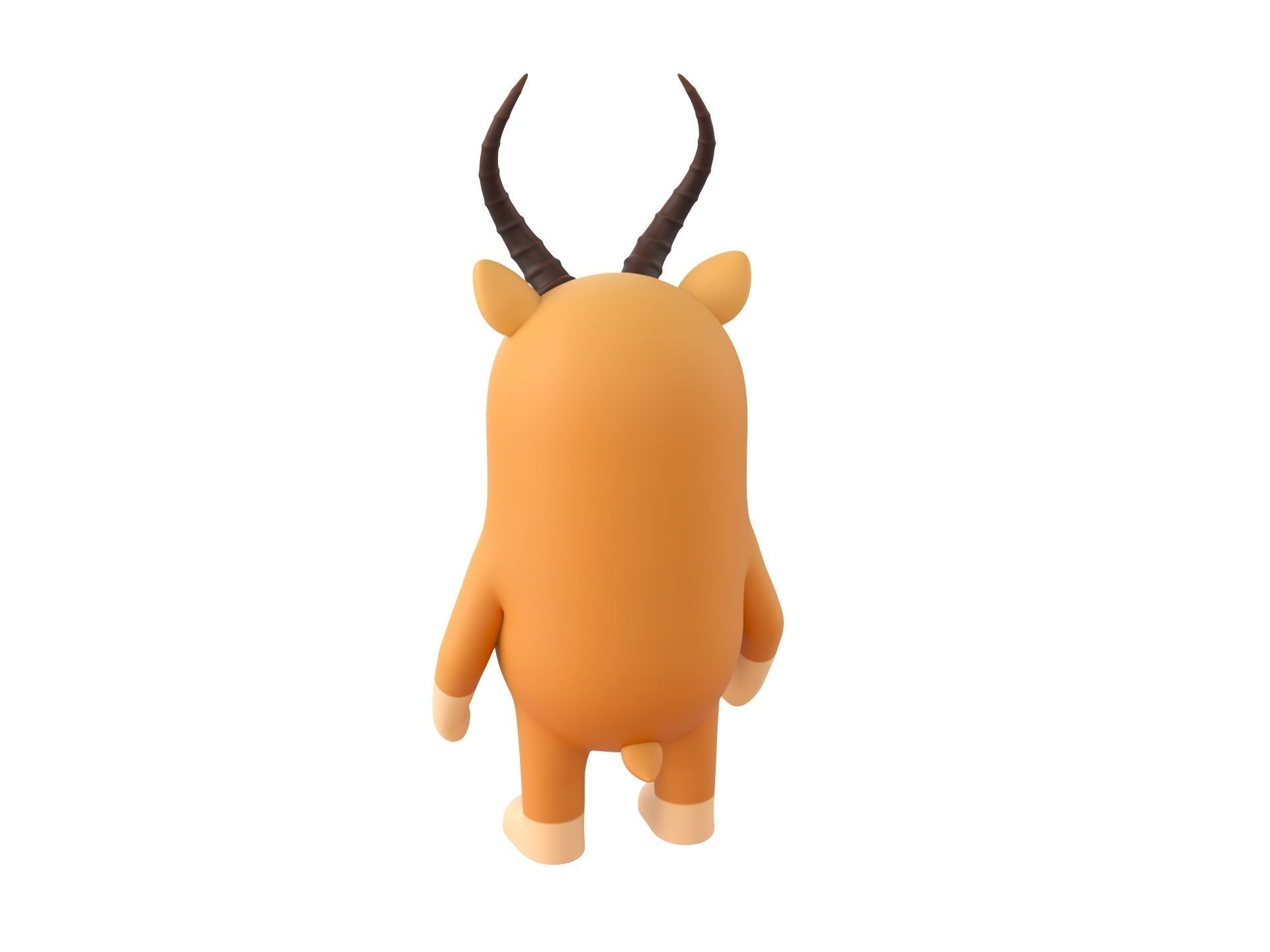 Rigged Antelope Character 3D model_8