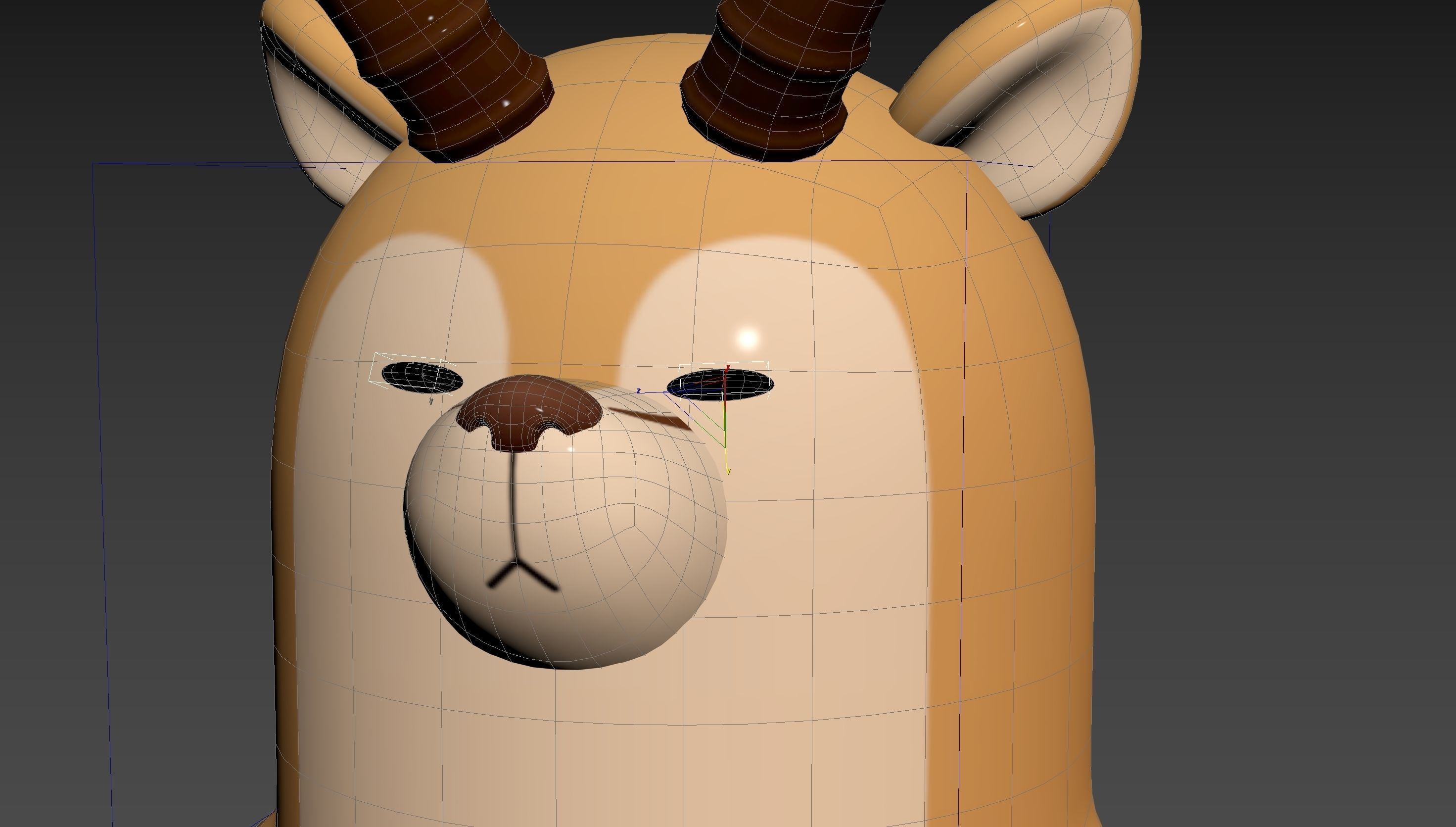 Rigged Antelope Character 3D model_27